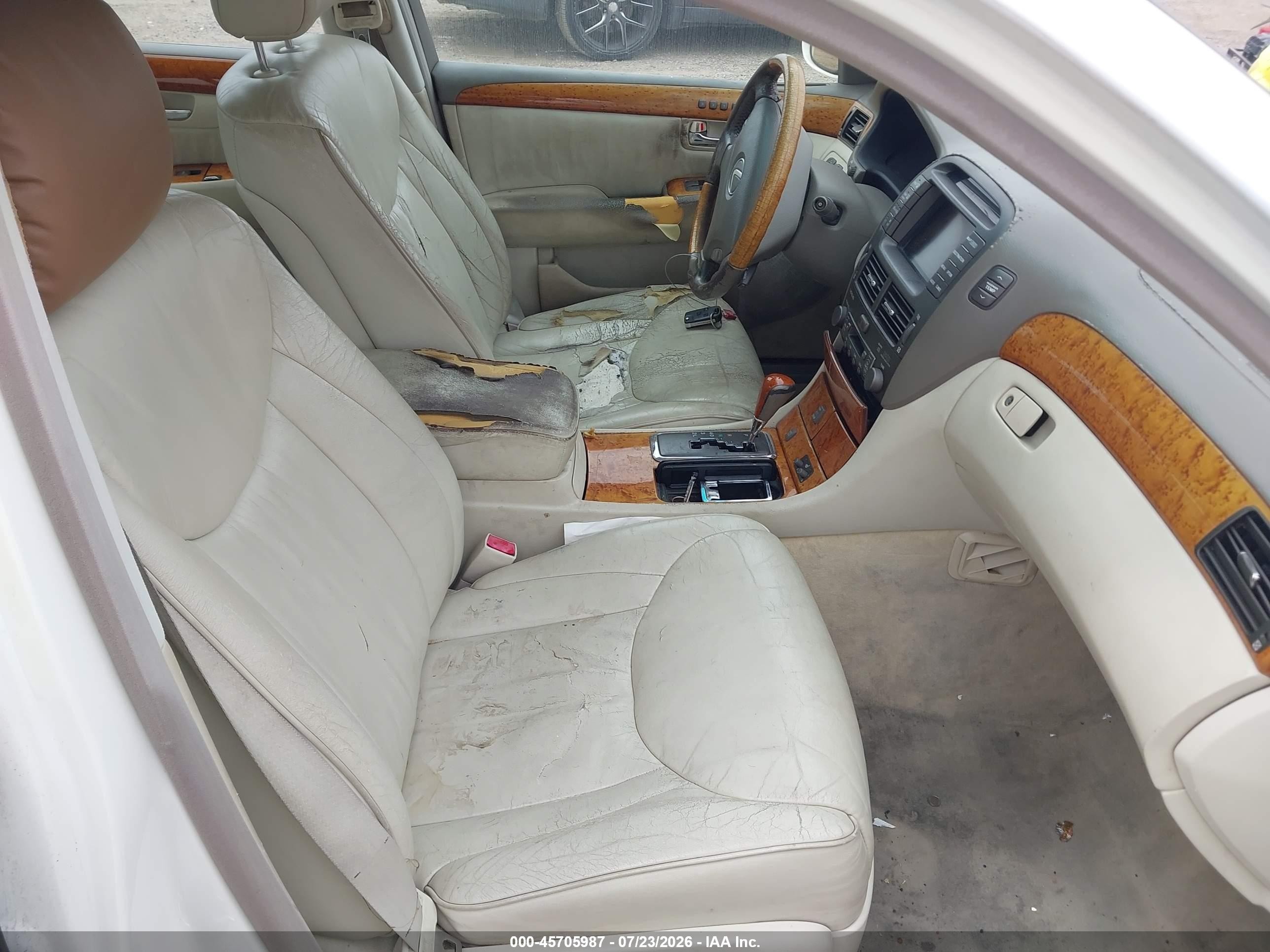 2002 Lexus Ls 430   White vin: JTHBN30F220061917