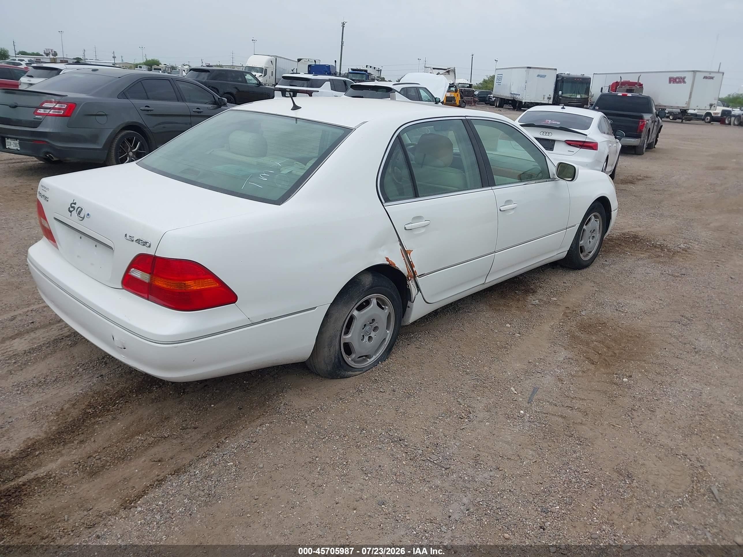 2002 Lexus Ls 430   White vin: JTHBN30F220061917