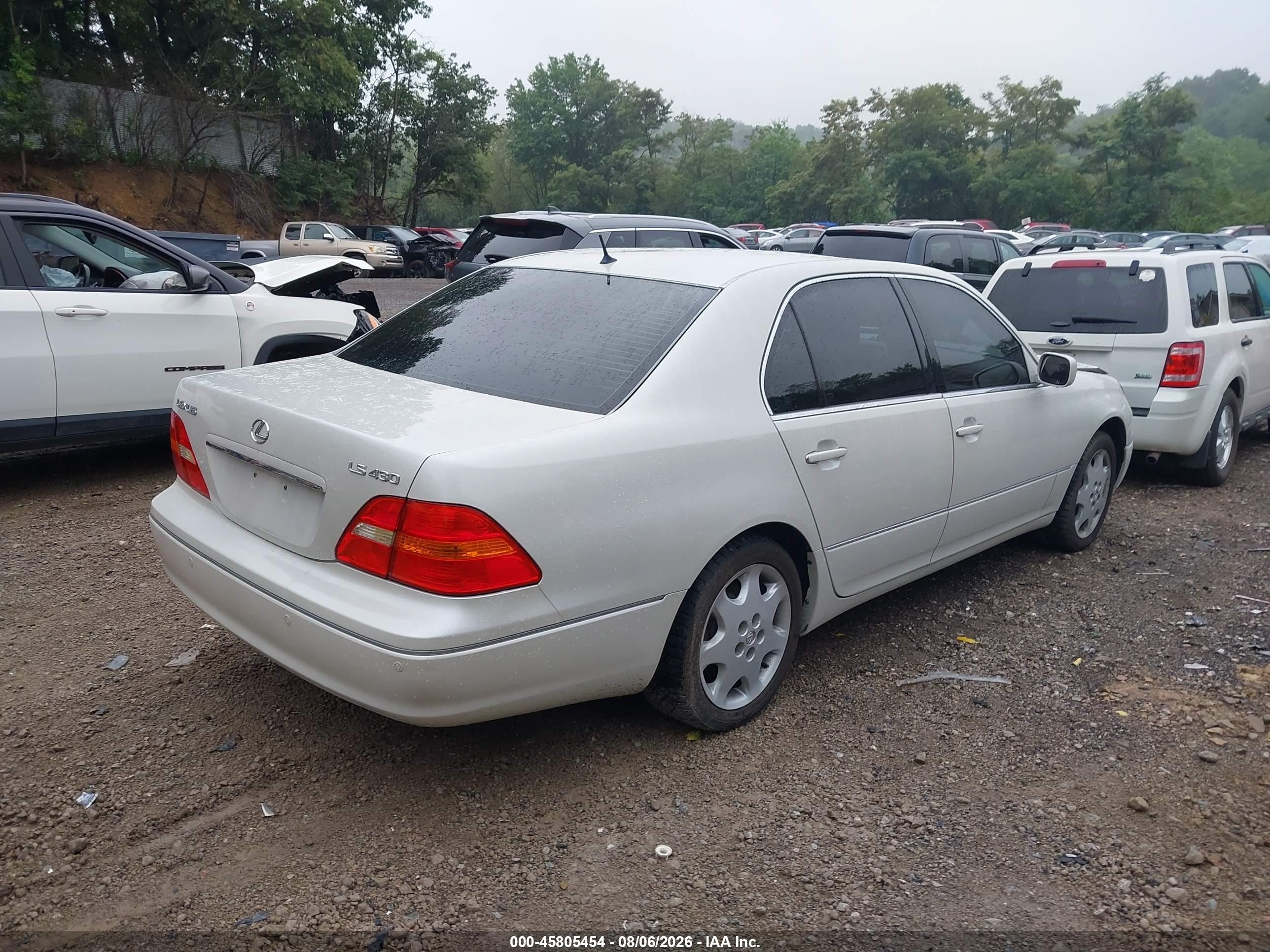 2003 Lexus Ls 430   White vin: JTHBN30F230107120