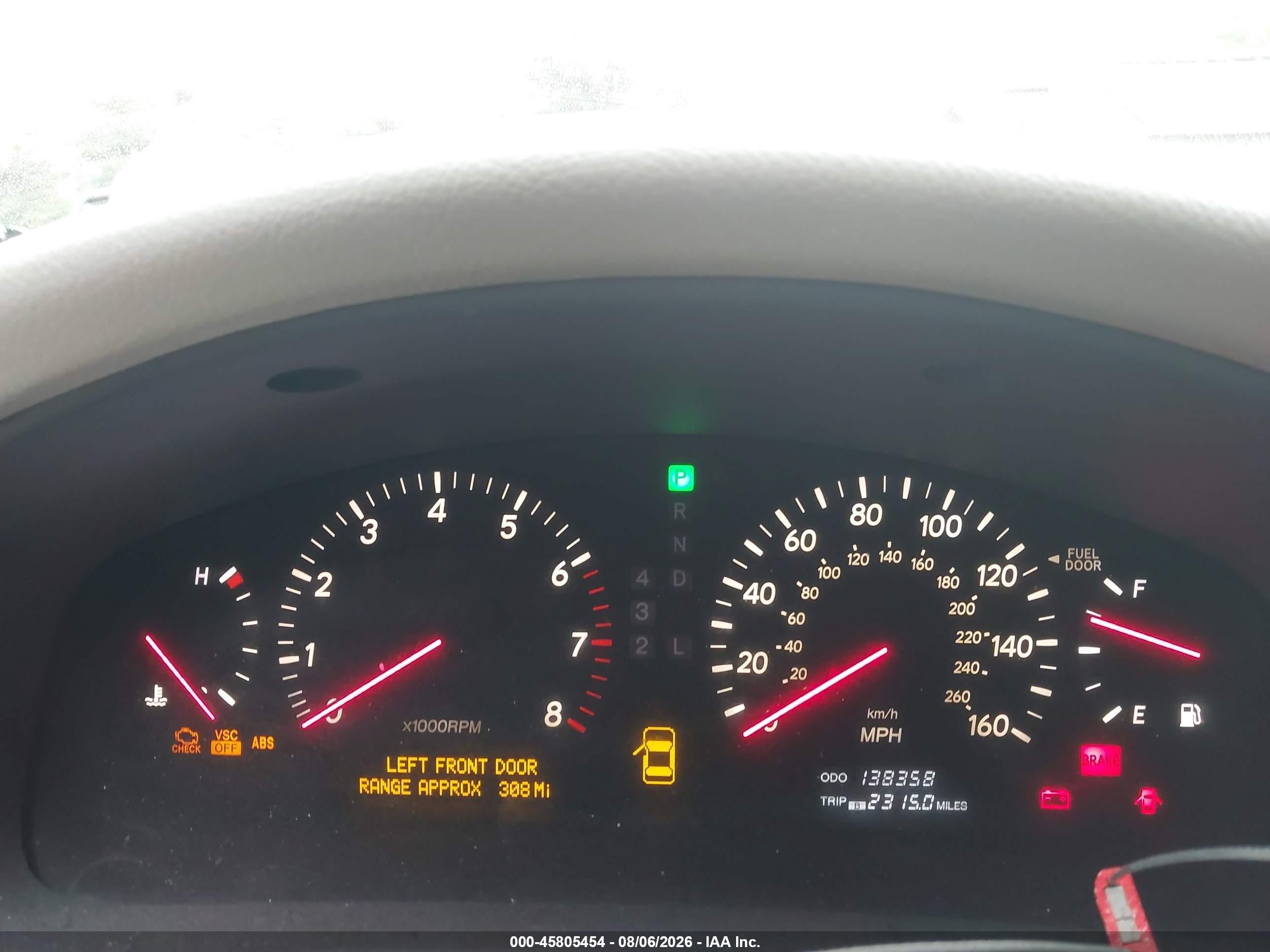 2003 Lexus Ls 430   White vin: JTHBN30F230107120