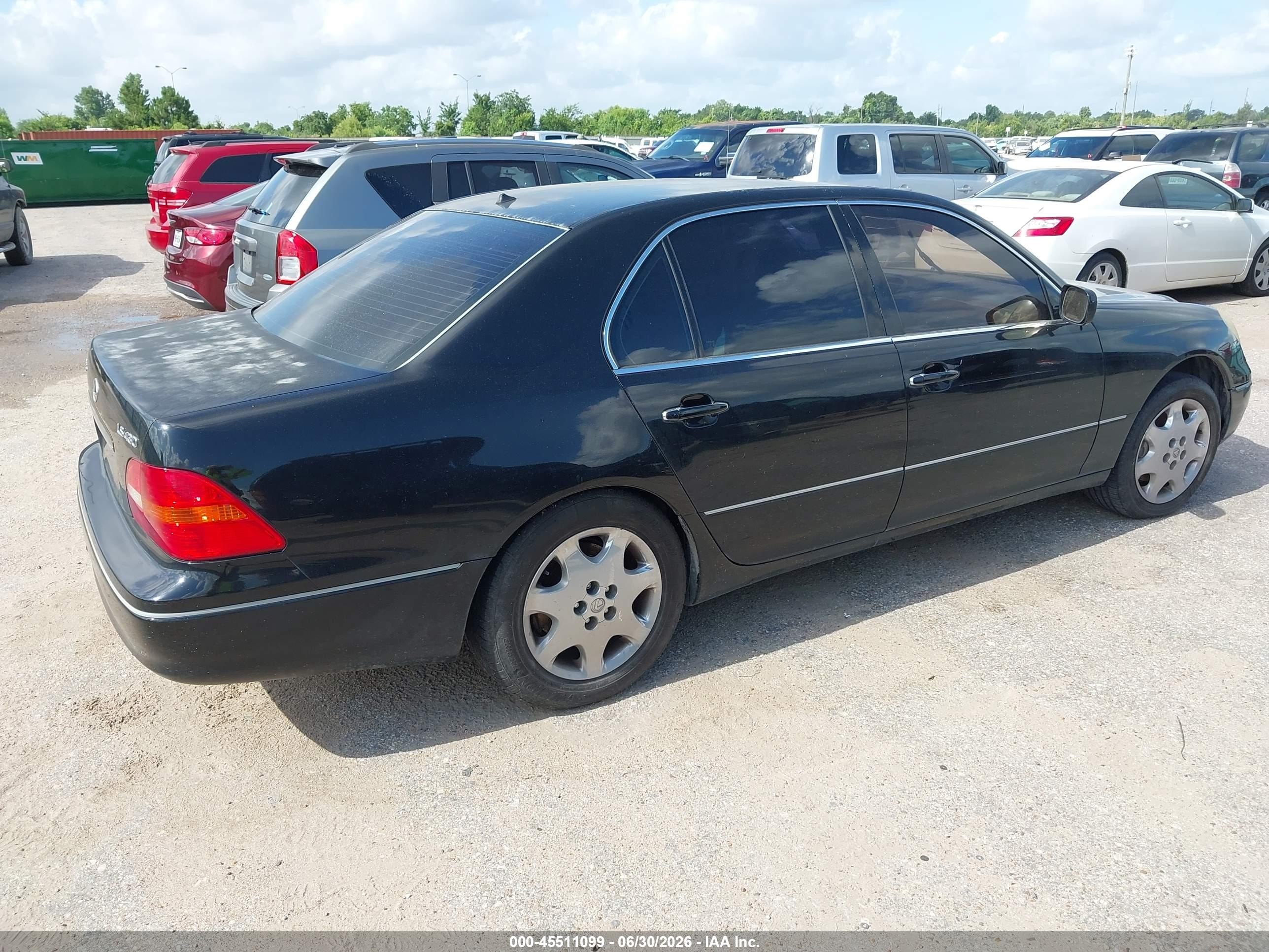 2001 Lexus Ls 430   Black vin: JTHBN30F310001885