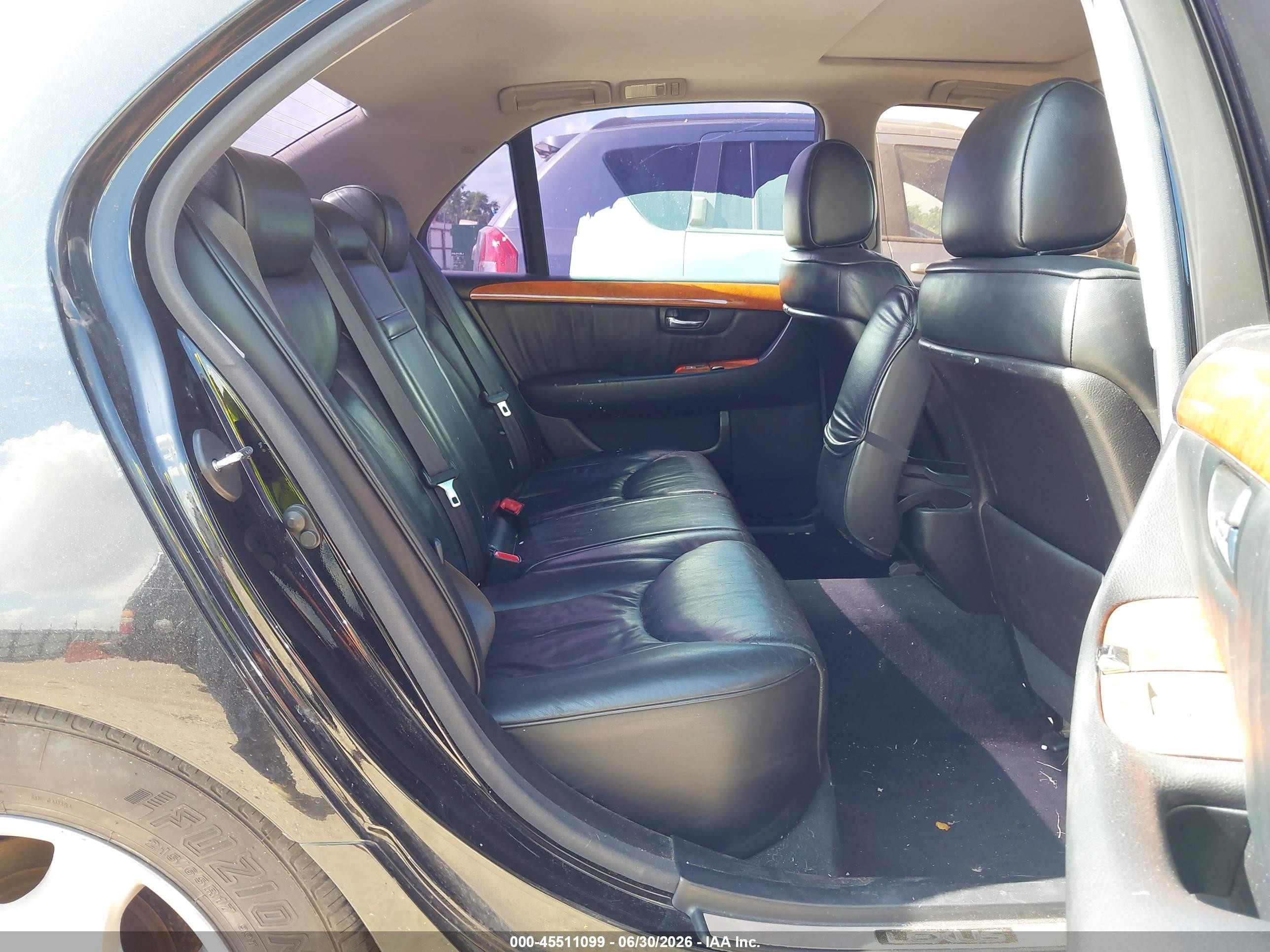 2001 Lexus Ls 430   Black vin: JTHBN30F310001885