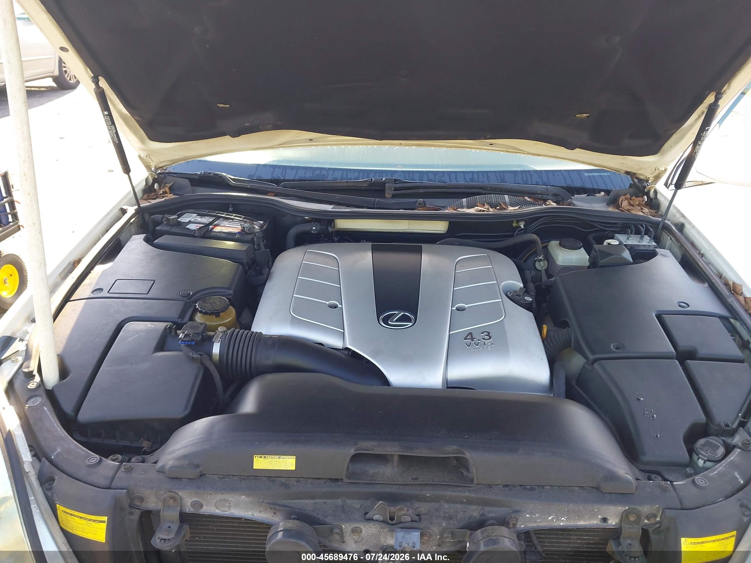 2001 Lexus Ls 430 Белый vin: JTHBN30F310043926