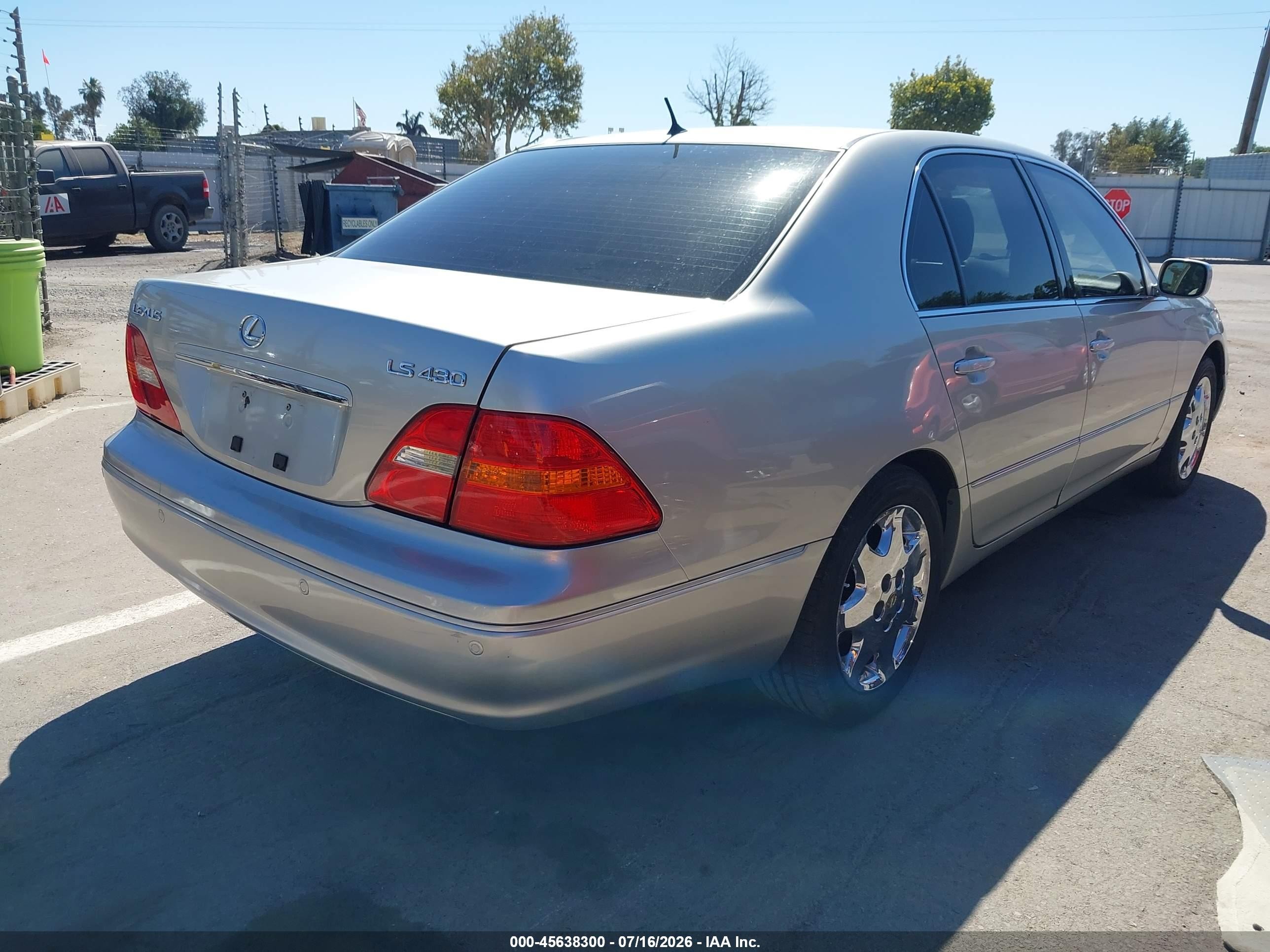 2002 Lexus Ls 430   Silver vin: JTHBN30F320089418