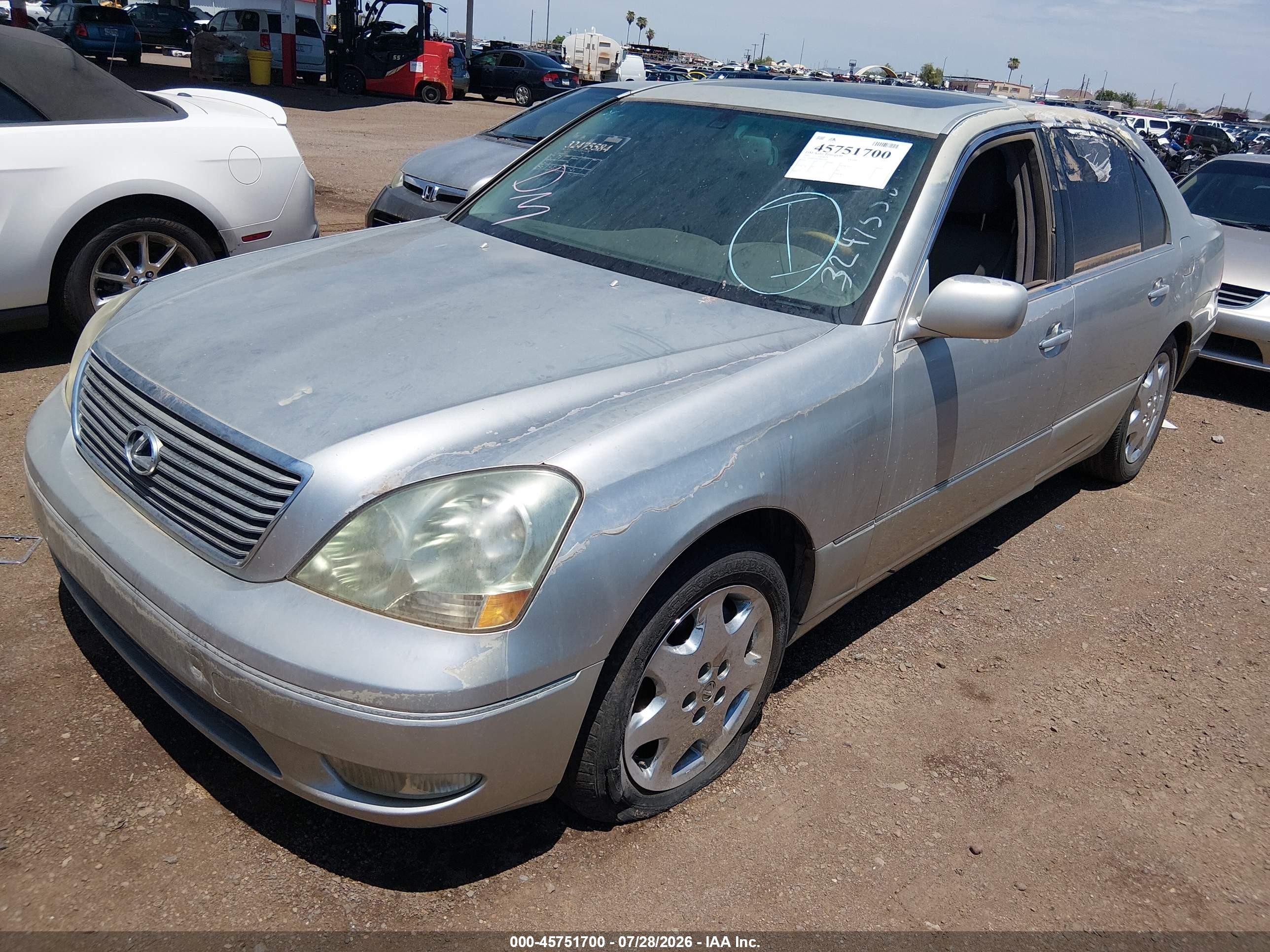 2002 Lexus Ls 430   Silver vin: JTHBN30F320091248