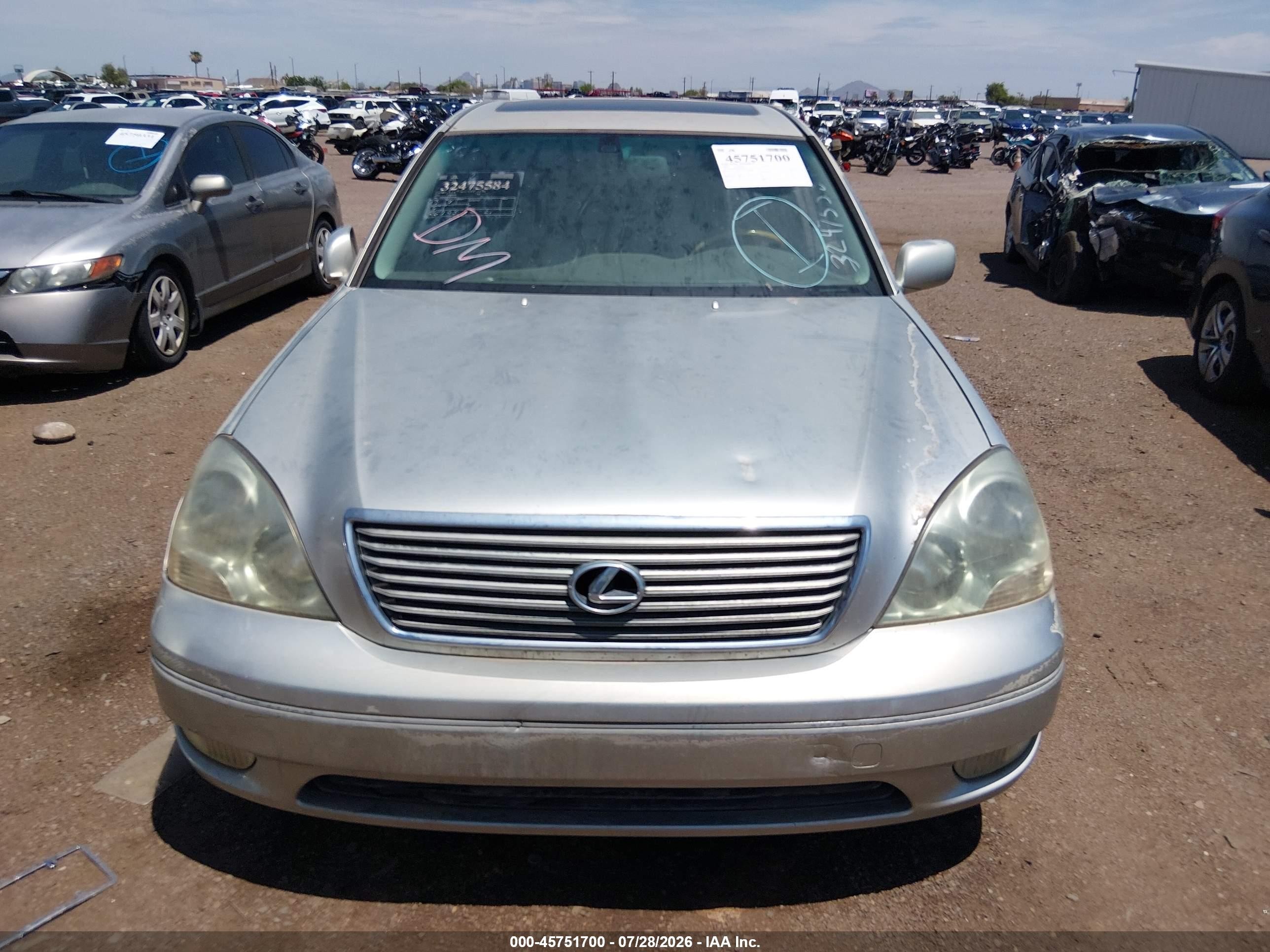 2002 Lexus Ls 430   Silver vin: JTHBN30F320091248