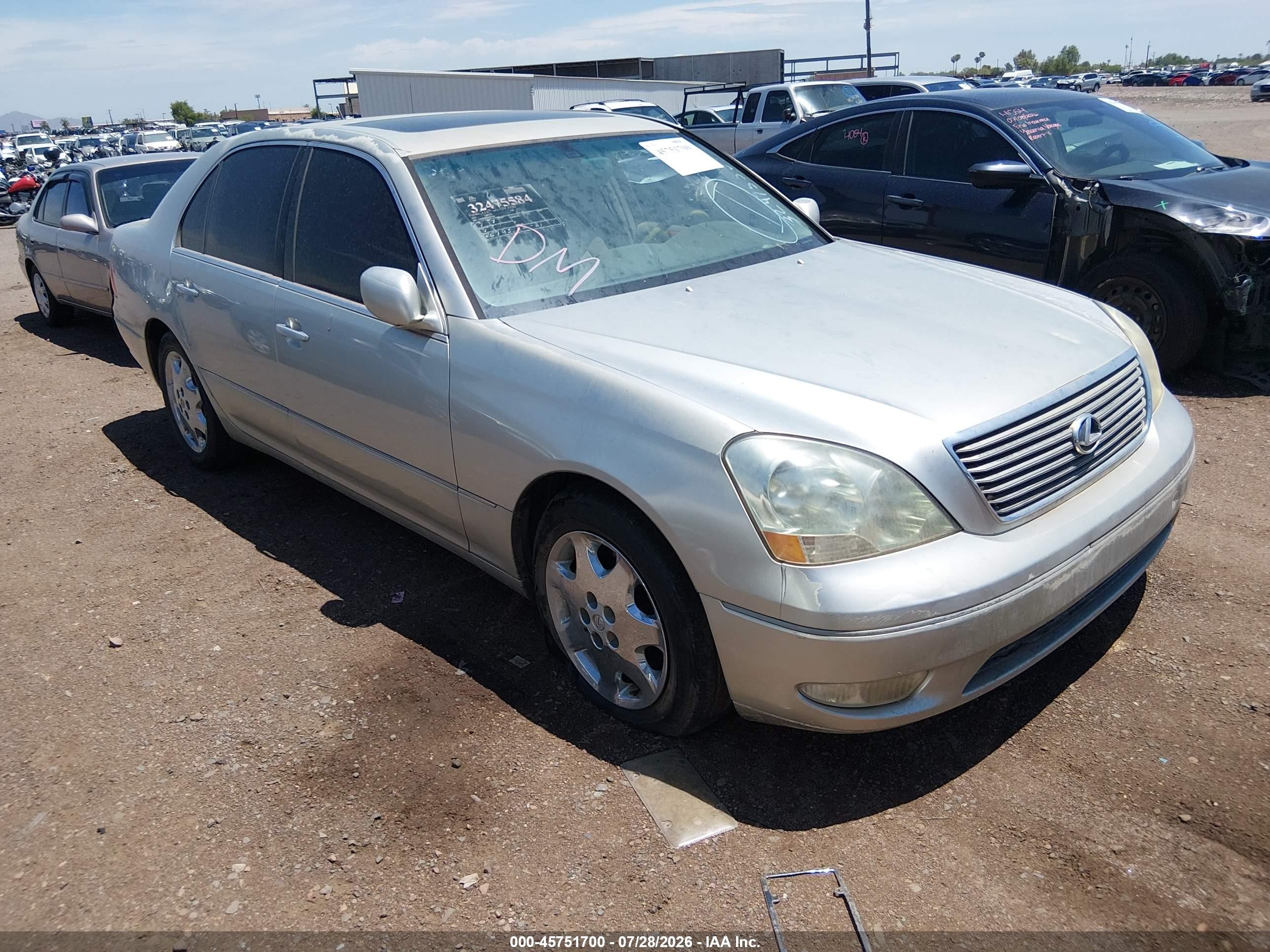 2002 Lexus Ls 430   Silver vin: JTHBN30F320091248