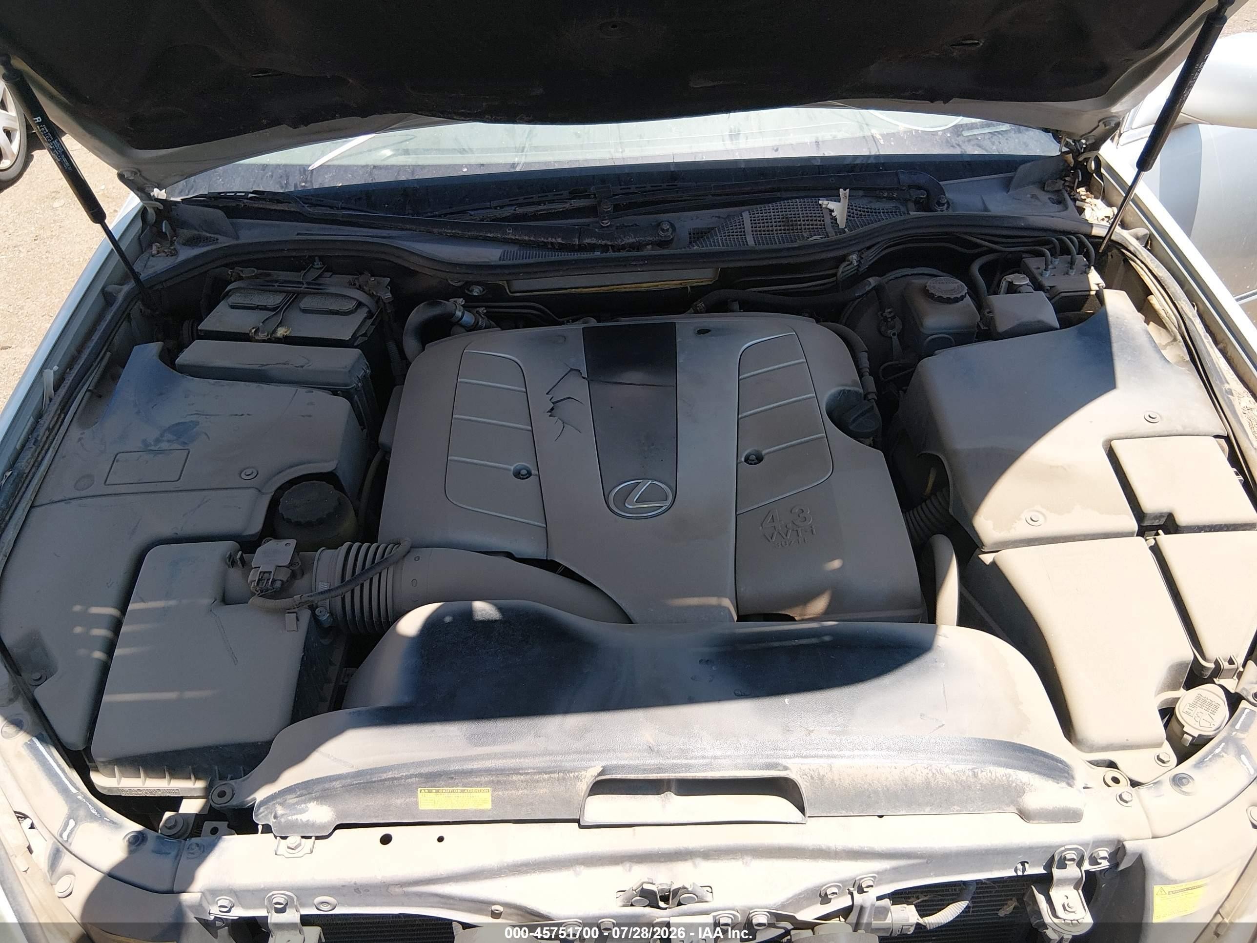 2002 Lexus Ls 430   Silver vin: JTHBN30F320091248