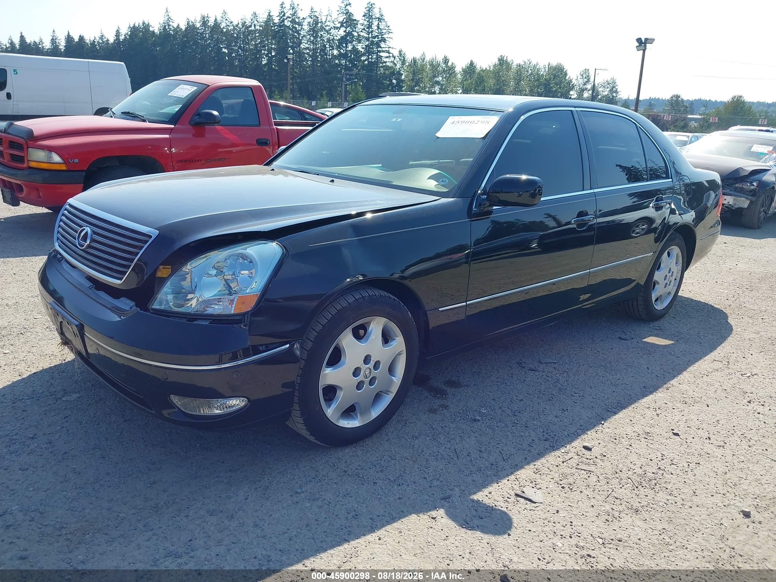 2003 Lexus Ls 430   Black vin: JTHBN30F330116358
