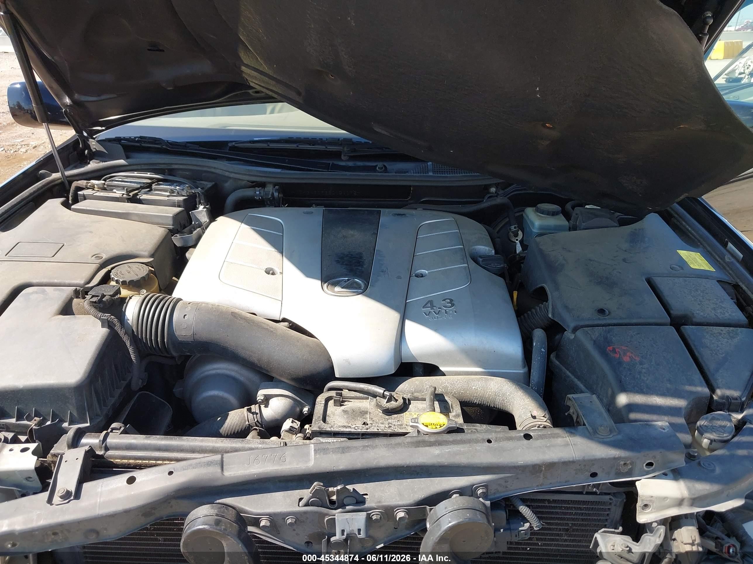 2003 Lexus Ls 430   Черный vin: JTHBN30F330121172