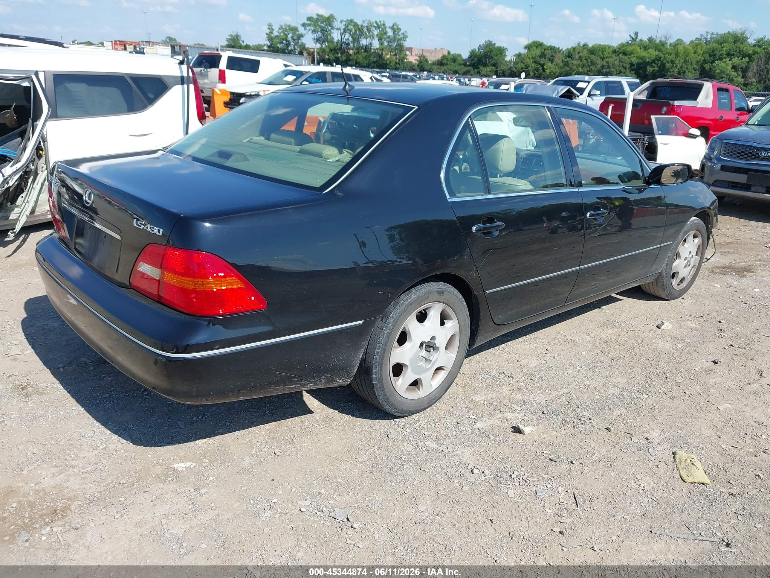 2003 Lexus Ls 430   Черный vin: JTHBN30F330121172