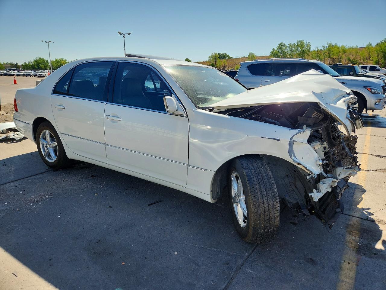 2002 Lexus Ls 430 White vin: JTHBN30F420079934