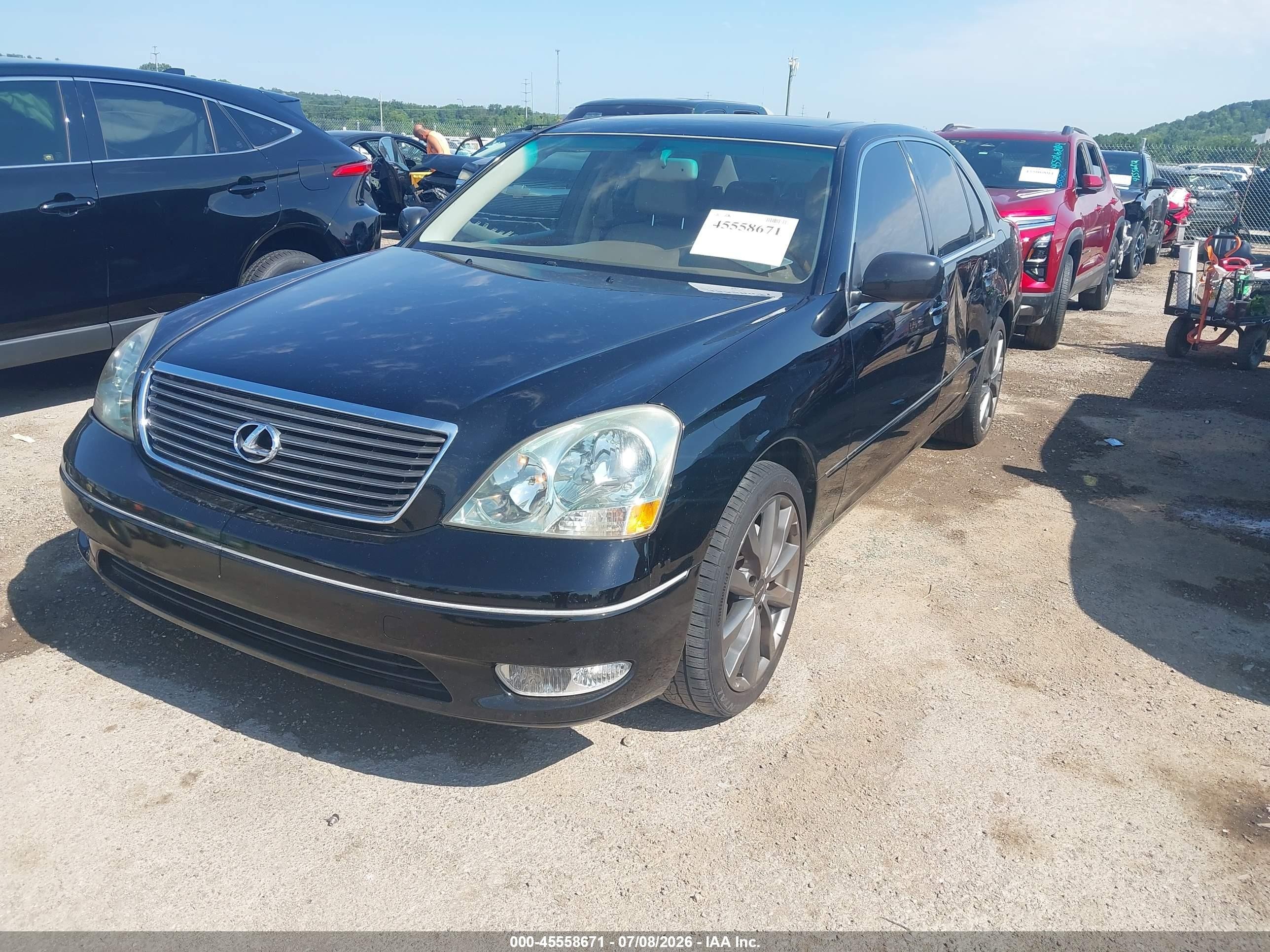2003 Lexus Ls 430   Black vin: JTHBN30F430095603