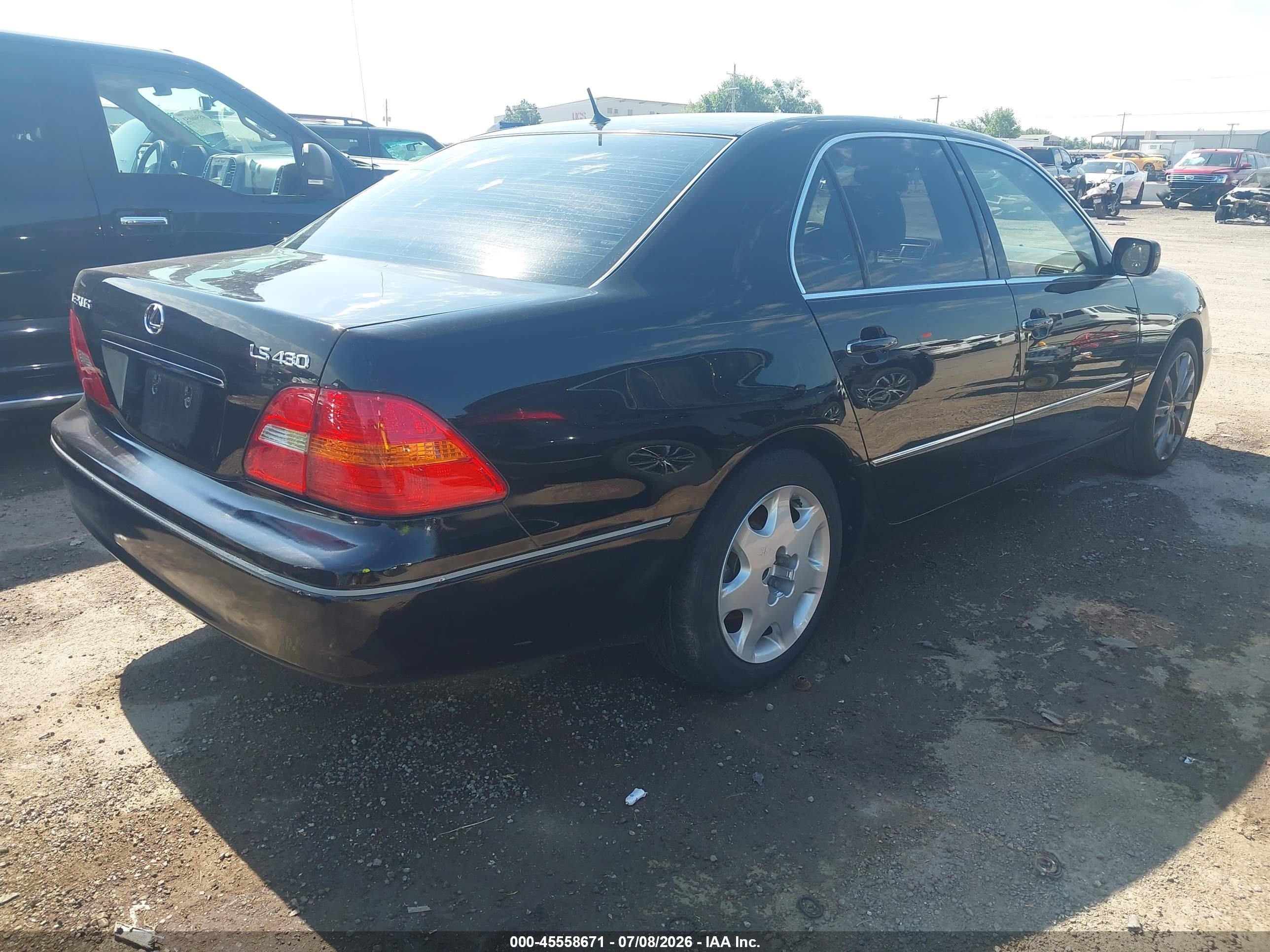 2003 Lexus Ls 430   Black vin: JTHBN30F430095603