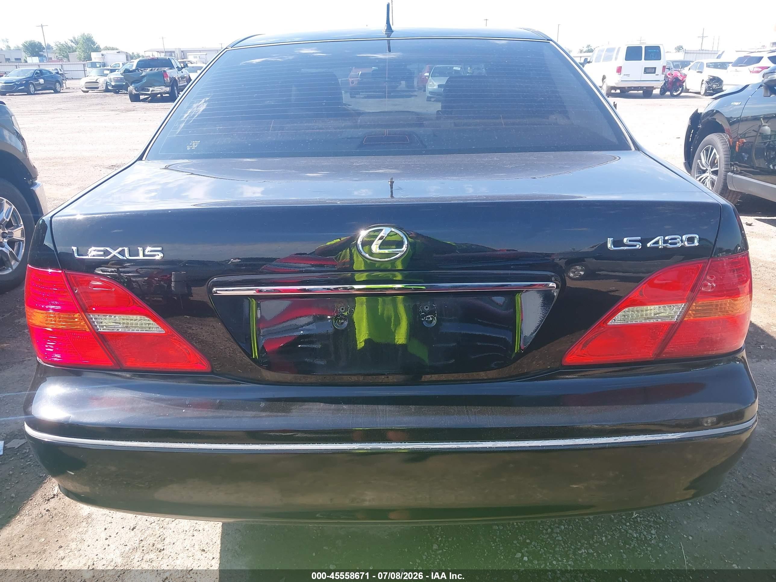 2003 Lexus Ls 430   Black vin: JTHBN30F430095603
