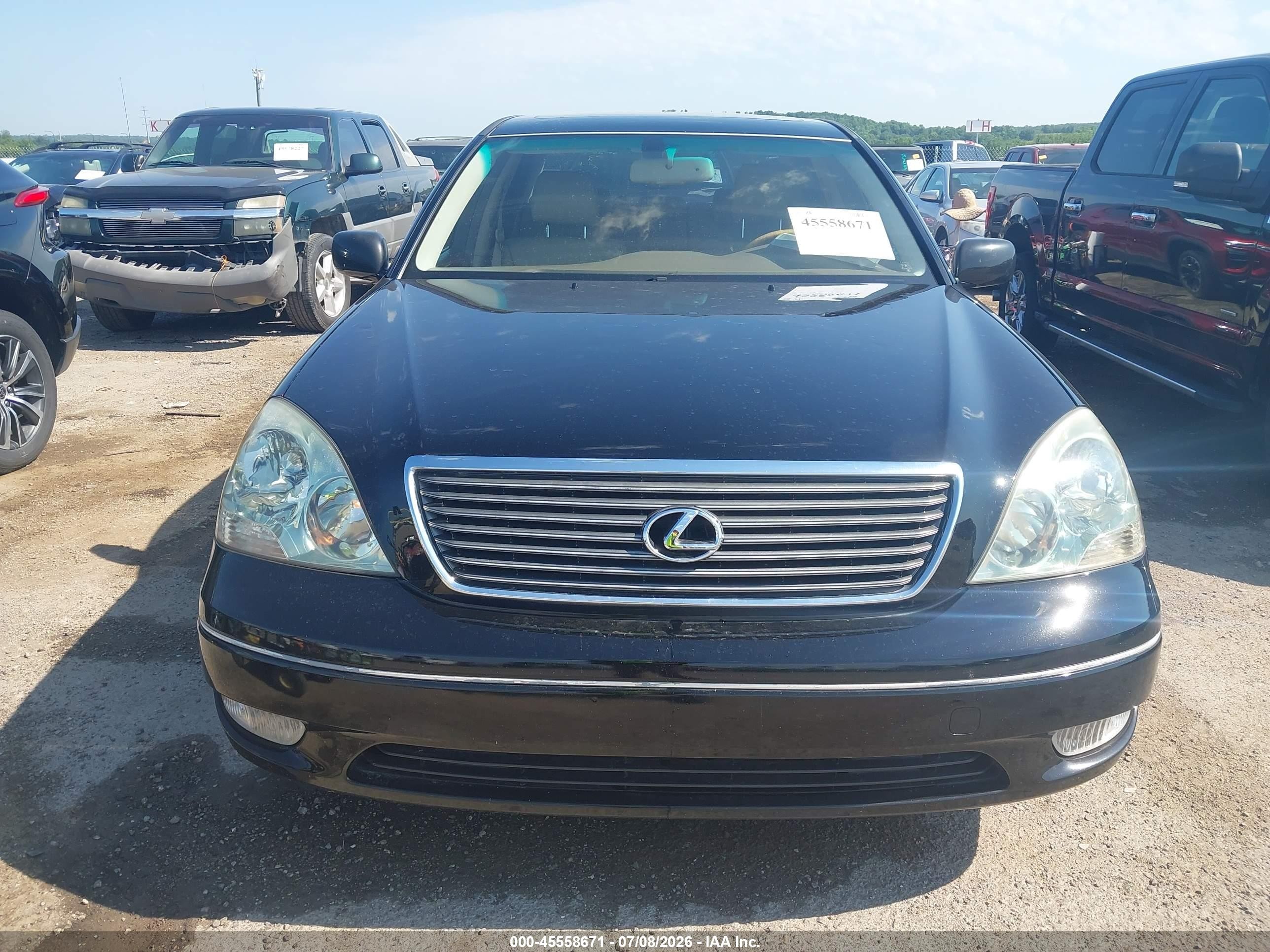 2003 Lexus Ls 430   Black vin: JTHBN30F430095603