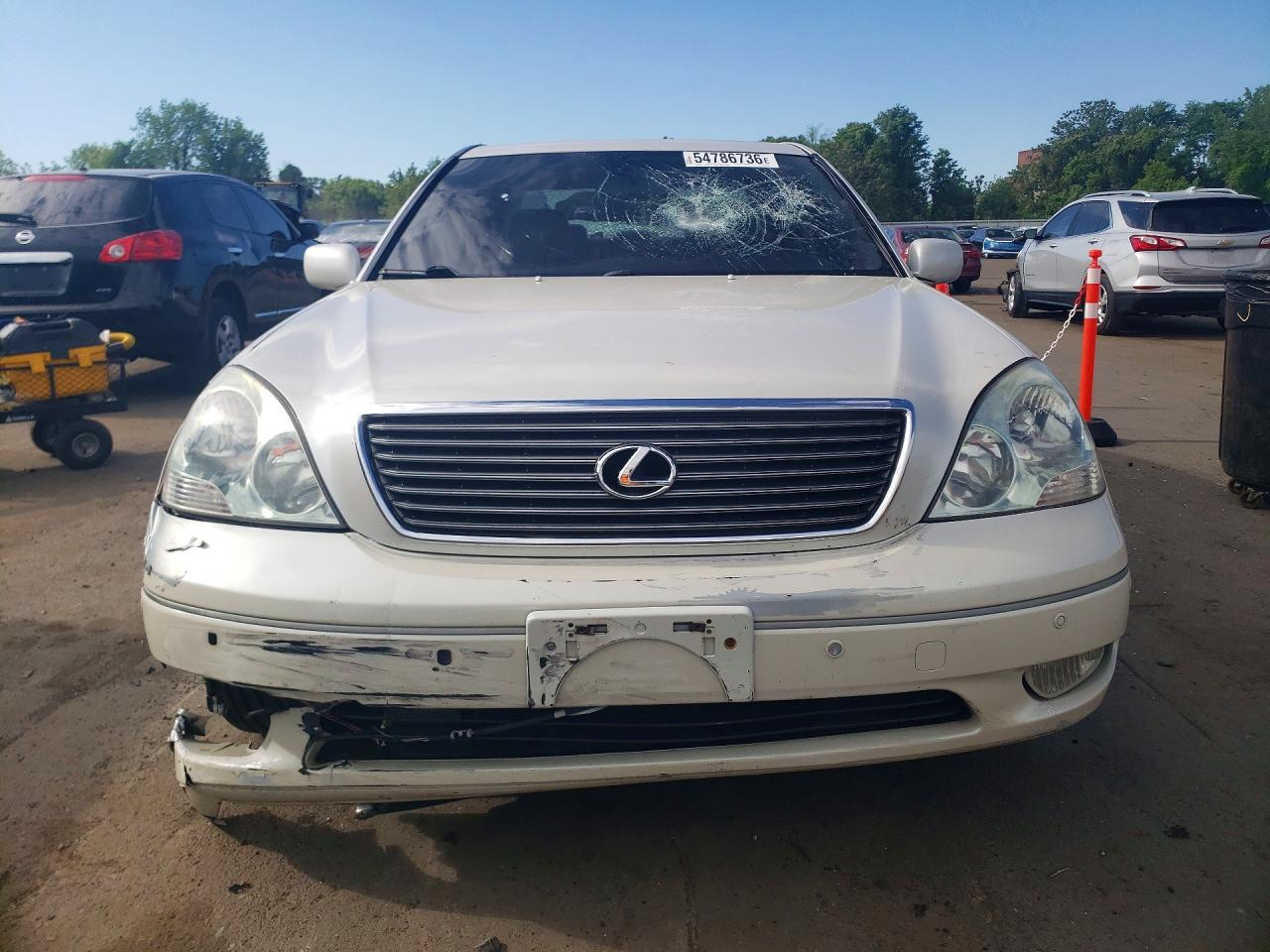 2003 Lexus Ls 430 White vin: JTHBN30F430101433