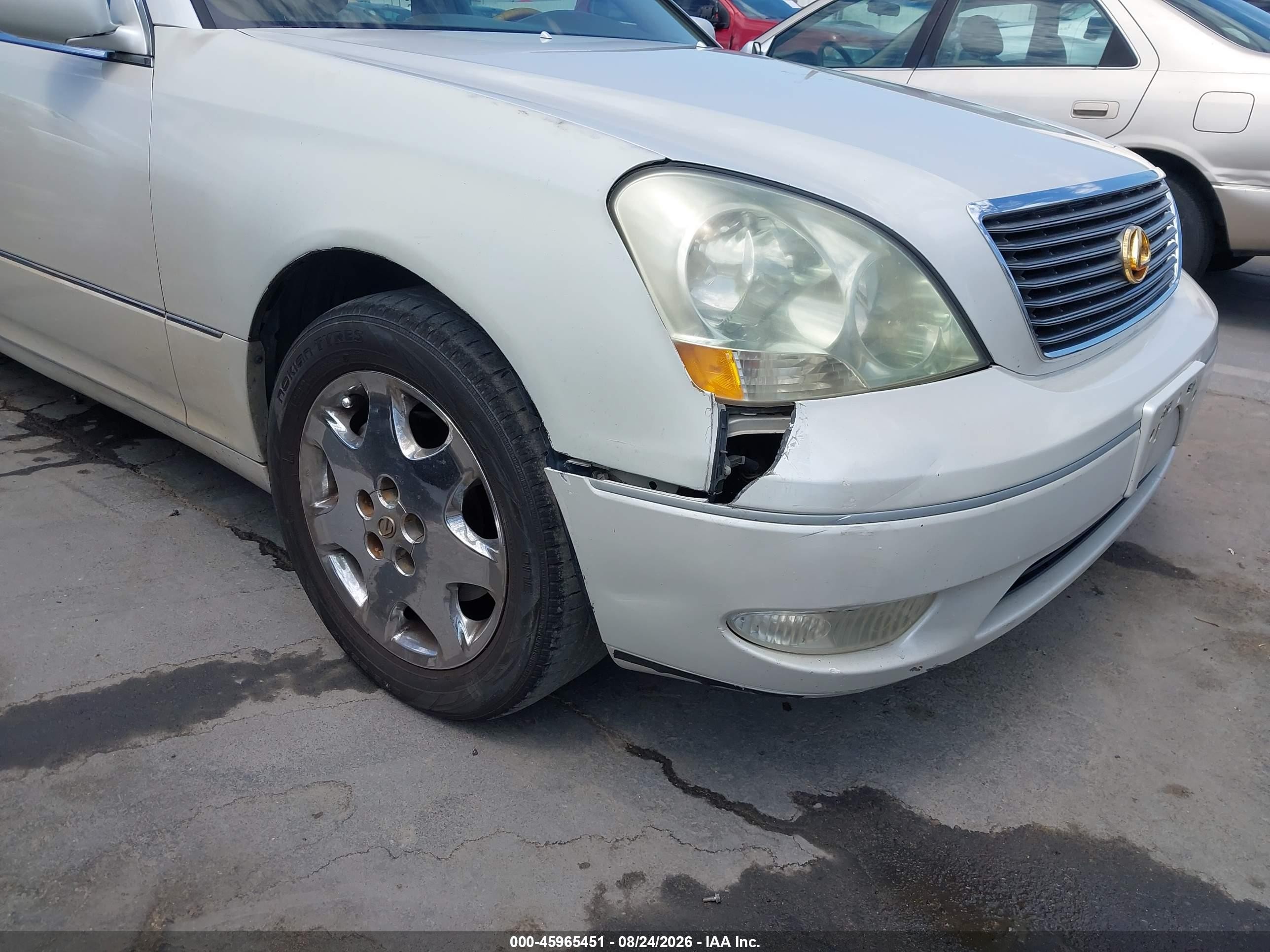 2001 Lexus Ls 430 White vin: JTHBN30F510021104
