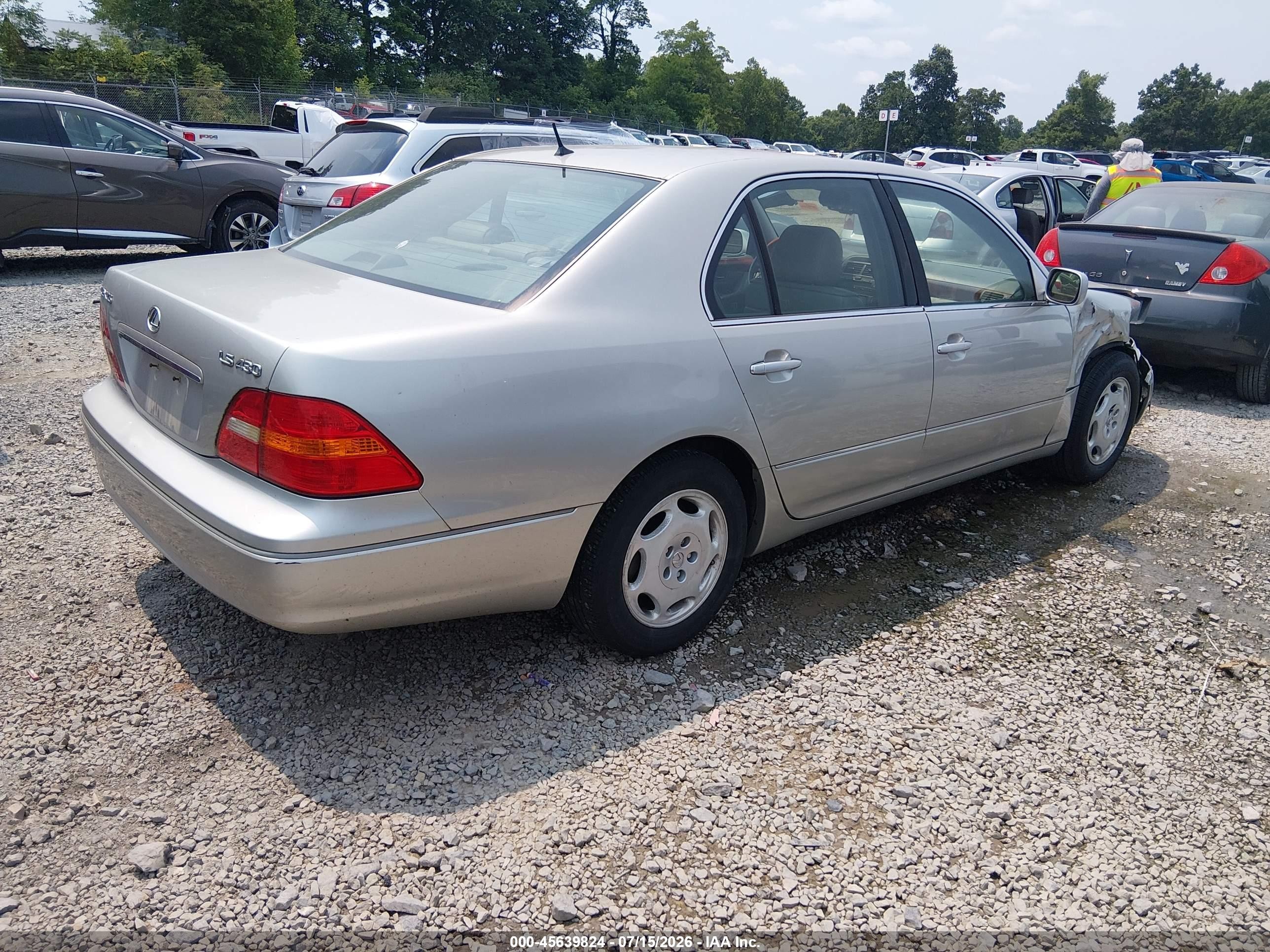 2001 Lexus Ls 430 Серебряный vin: JTHBN30F510030997
