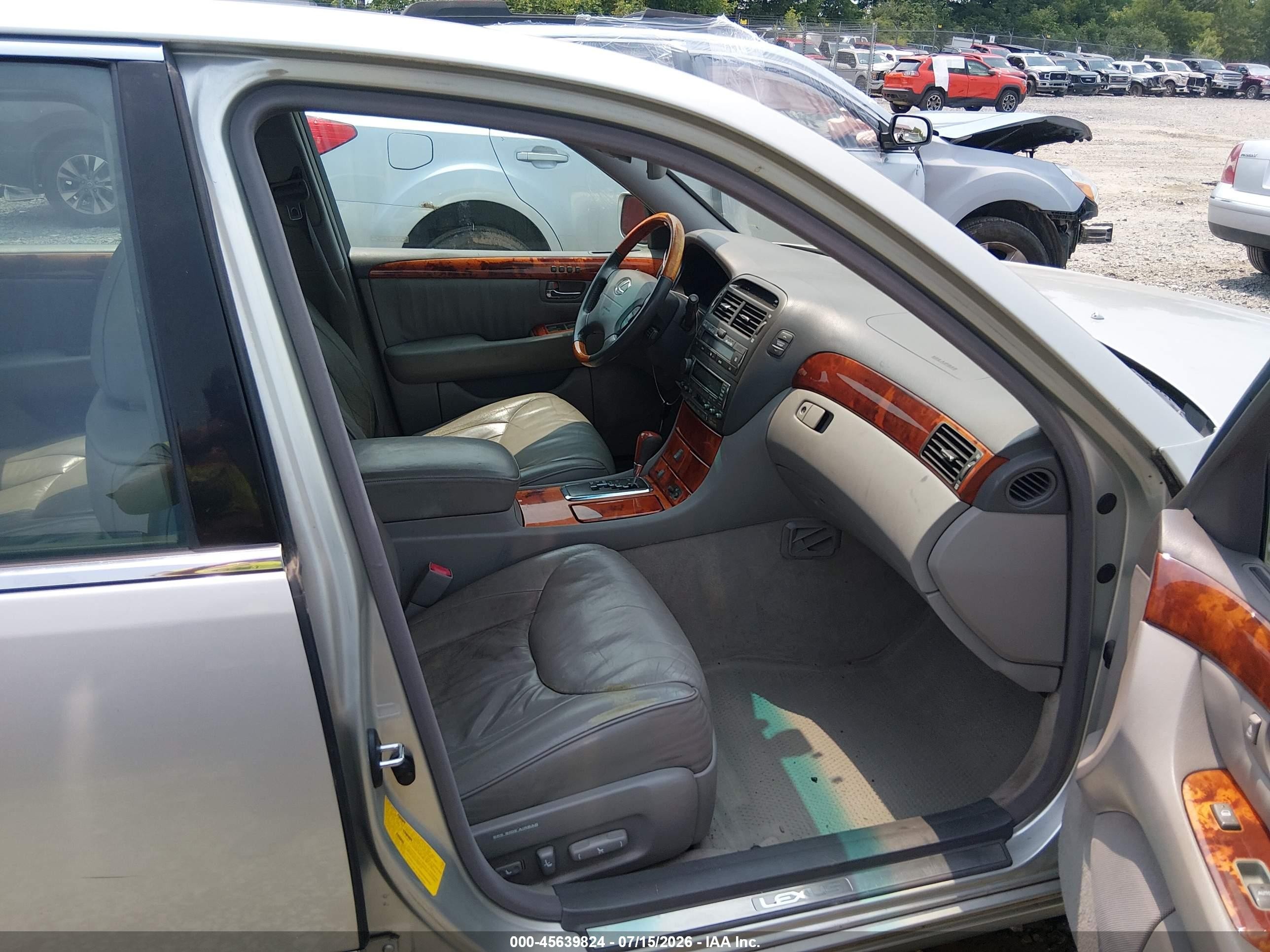 2001 Lexus Ls 430 Серебряный vin: JTHBN30F510030997