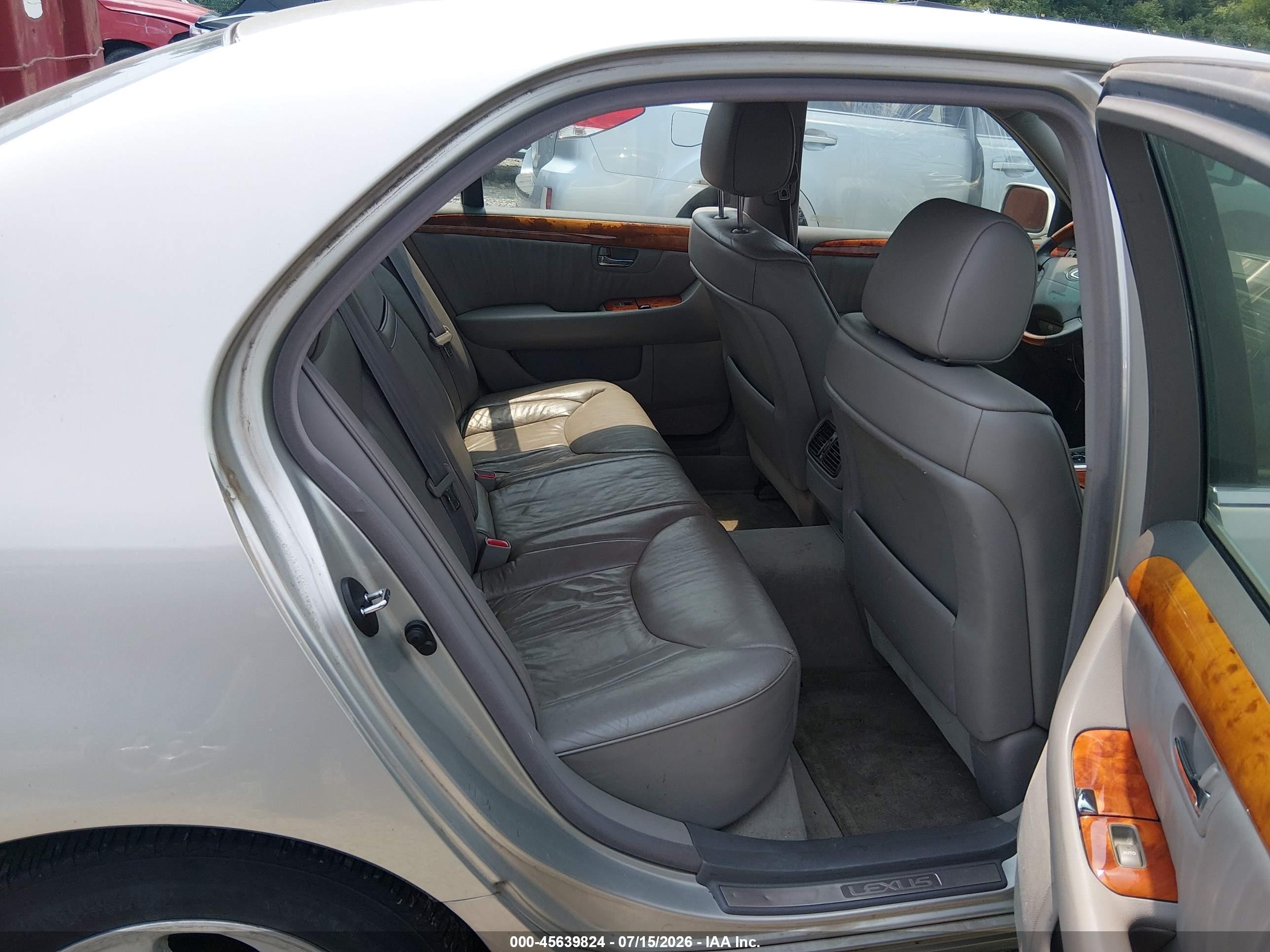 2001 Lexus Ls 430 Серебряный vin: JTHBN30F510030997