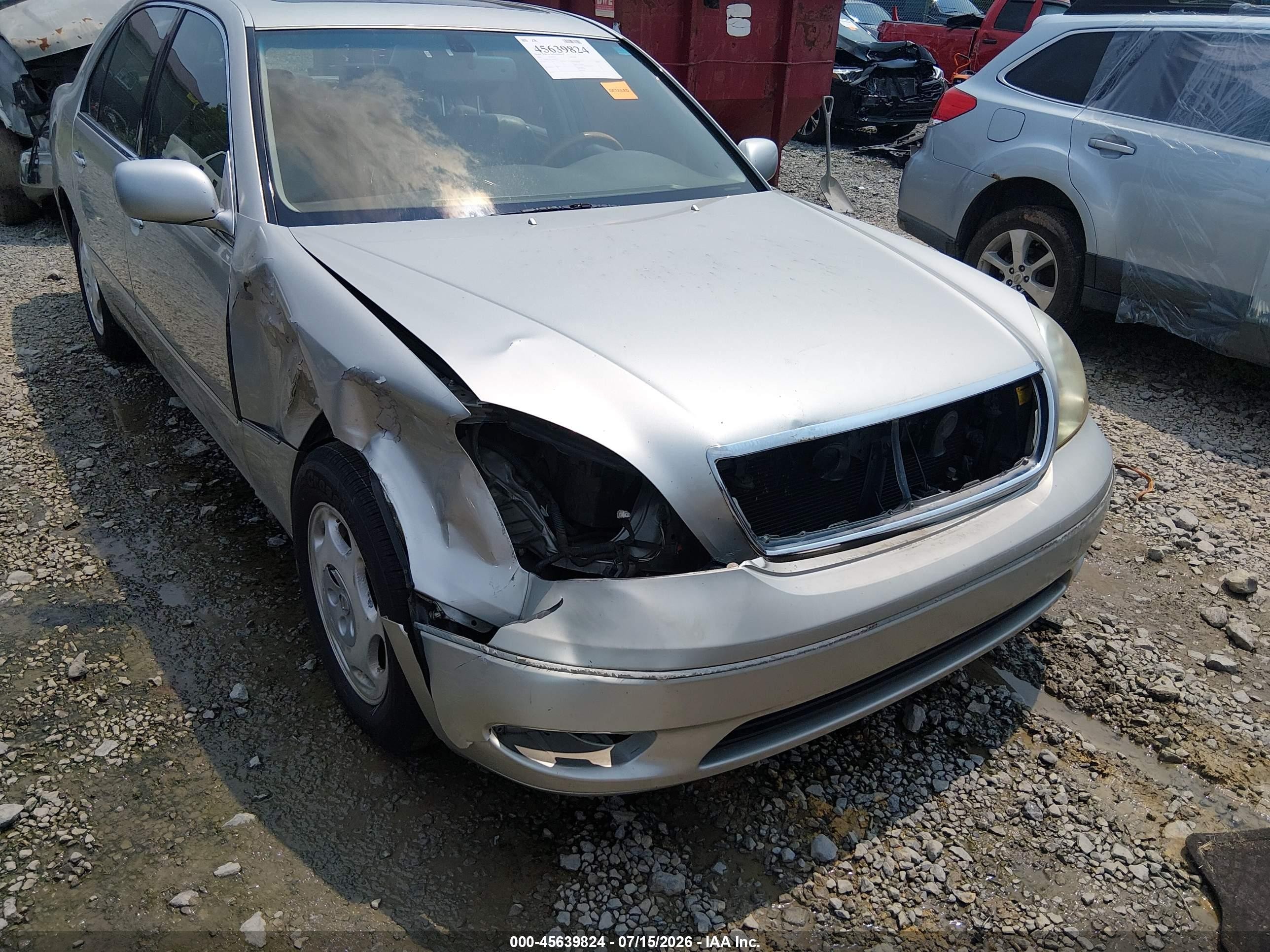 2001 Lexus Ls 430 Серебряный vin: JTHBN30F510030997