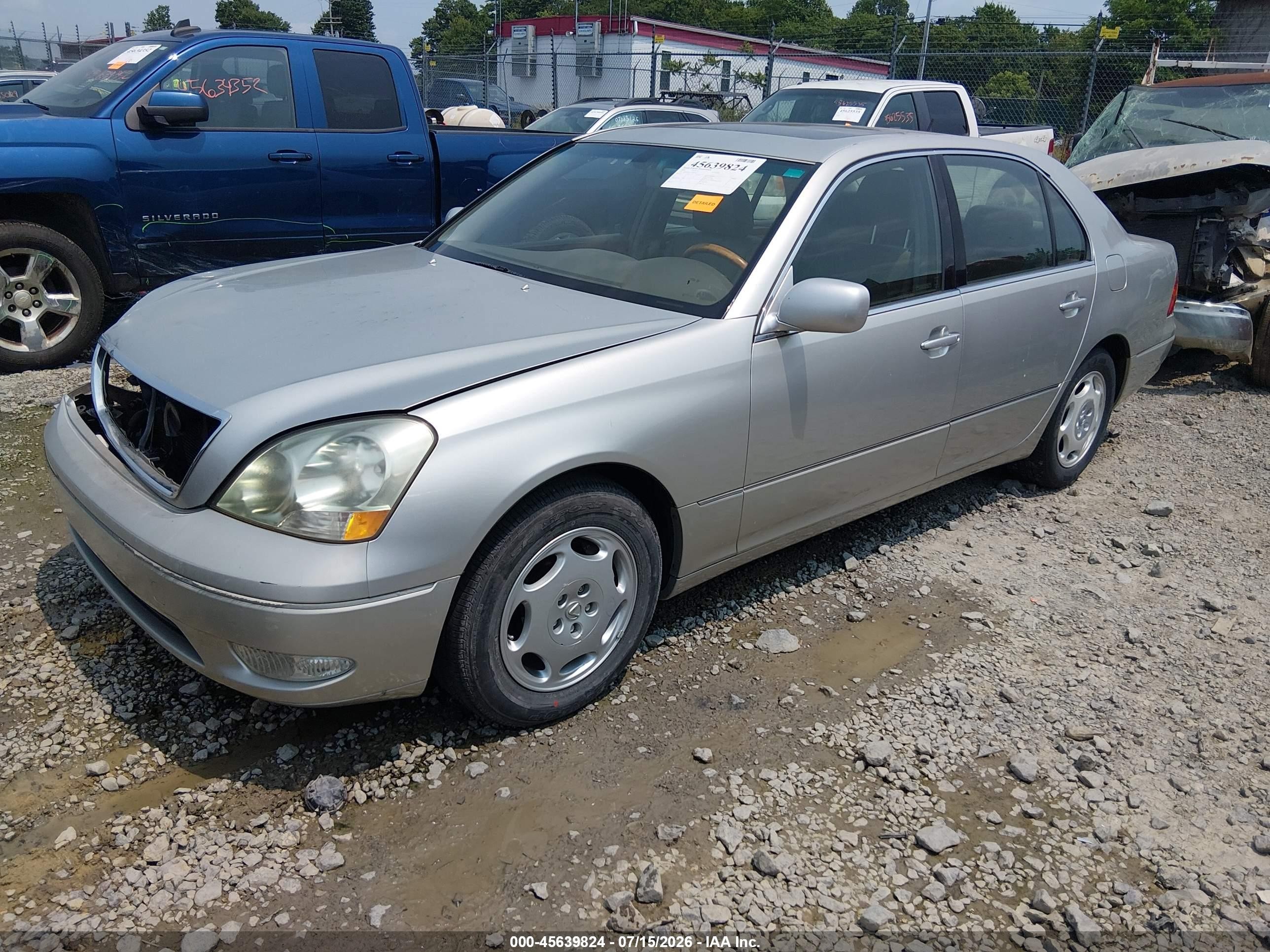 2001 Lexus Ls 430 Серебряный vin: JTHBN30F510030997