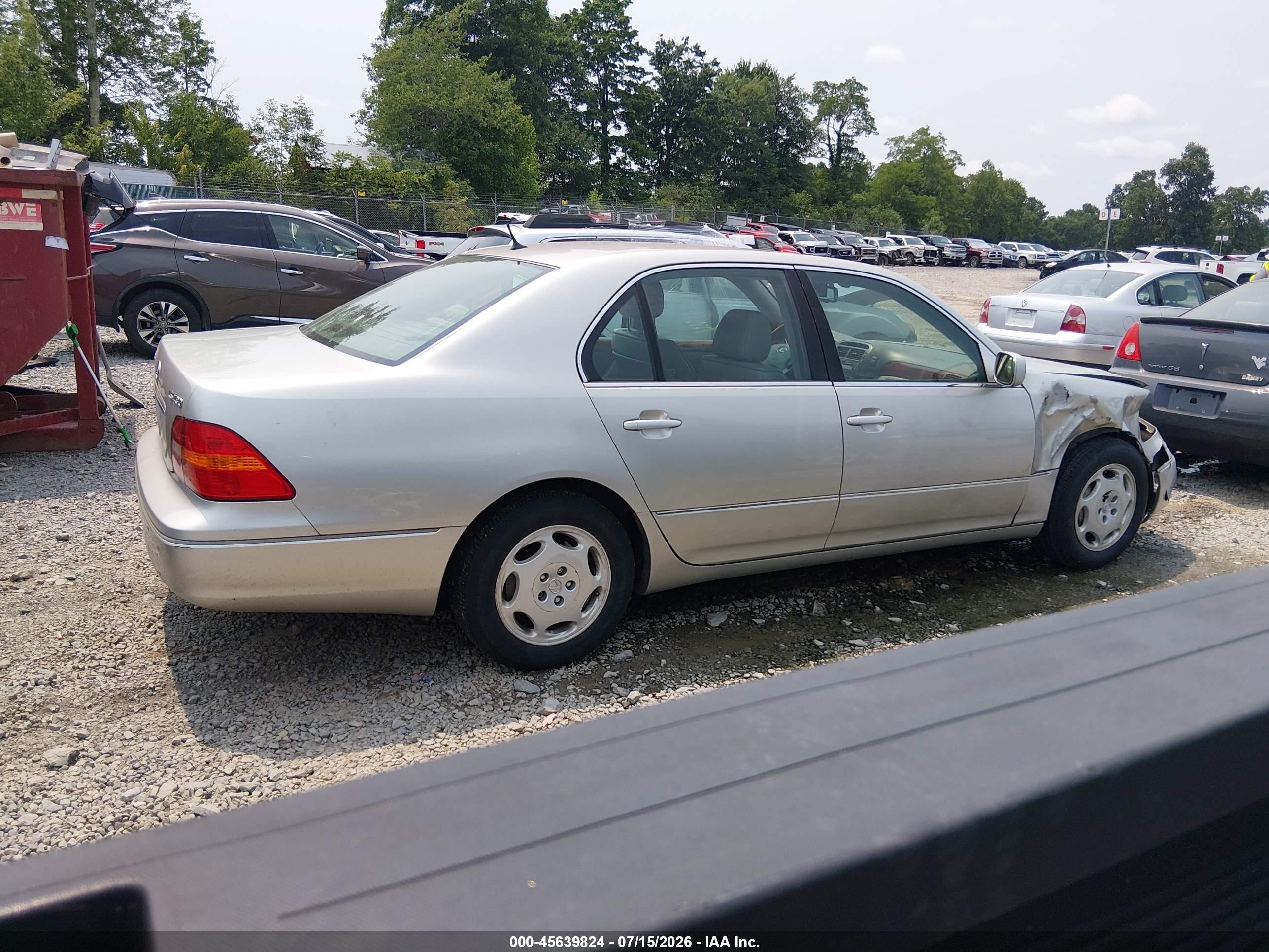 2001 Lexus Ls 430 Серебряный vin: JTHBN30F510030997