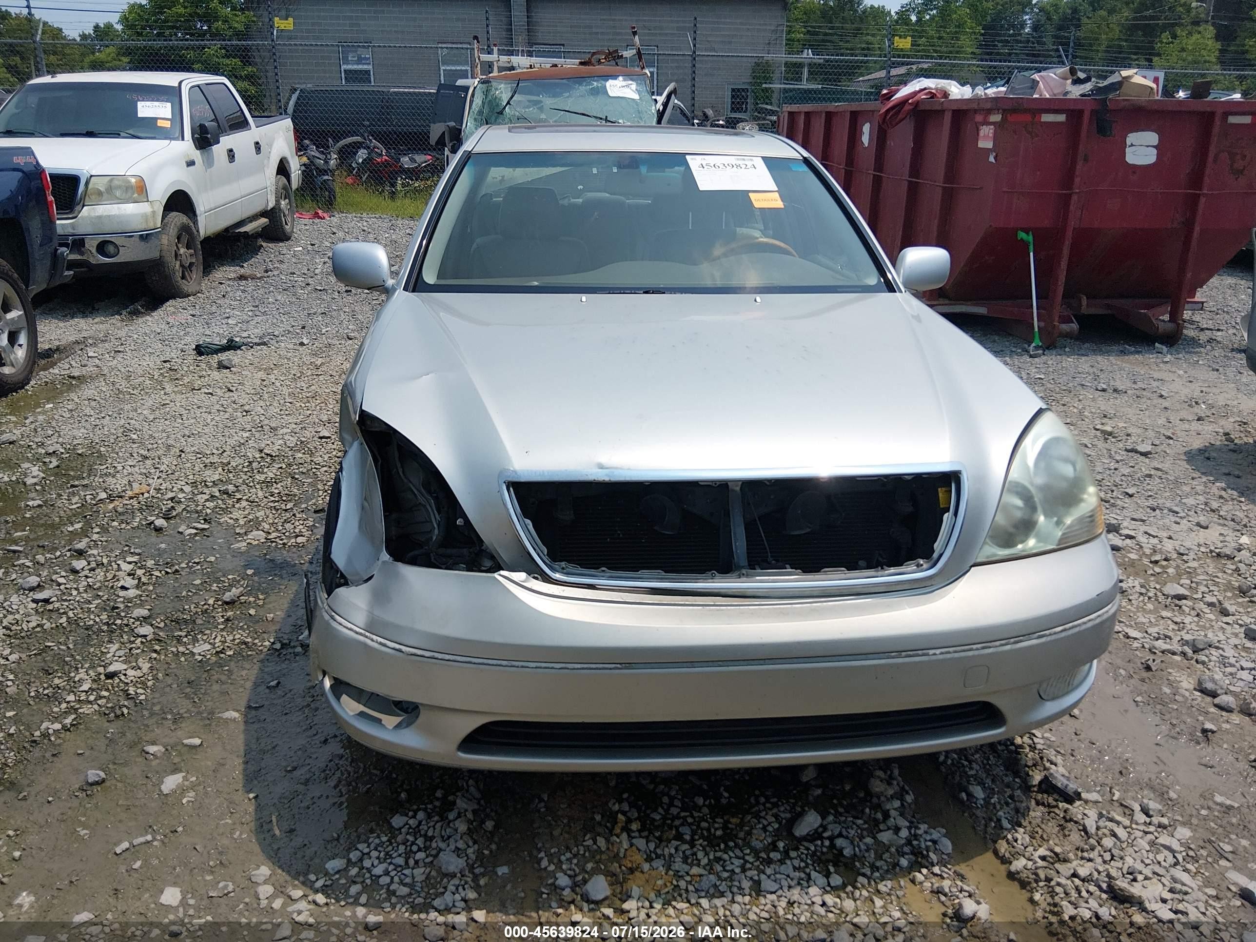 2001 Lexus Ls 430 Серебряный vin: JTHBN30F510030997