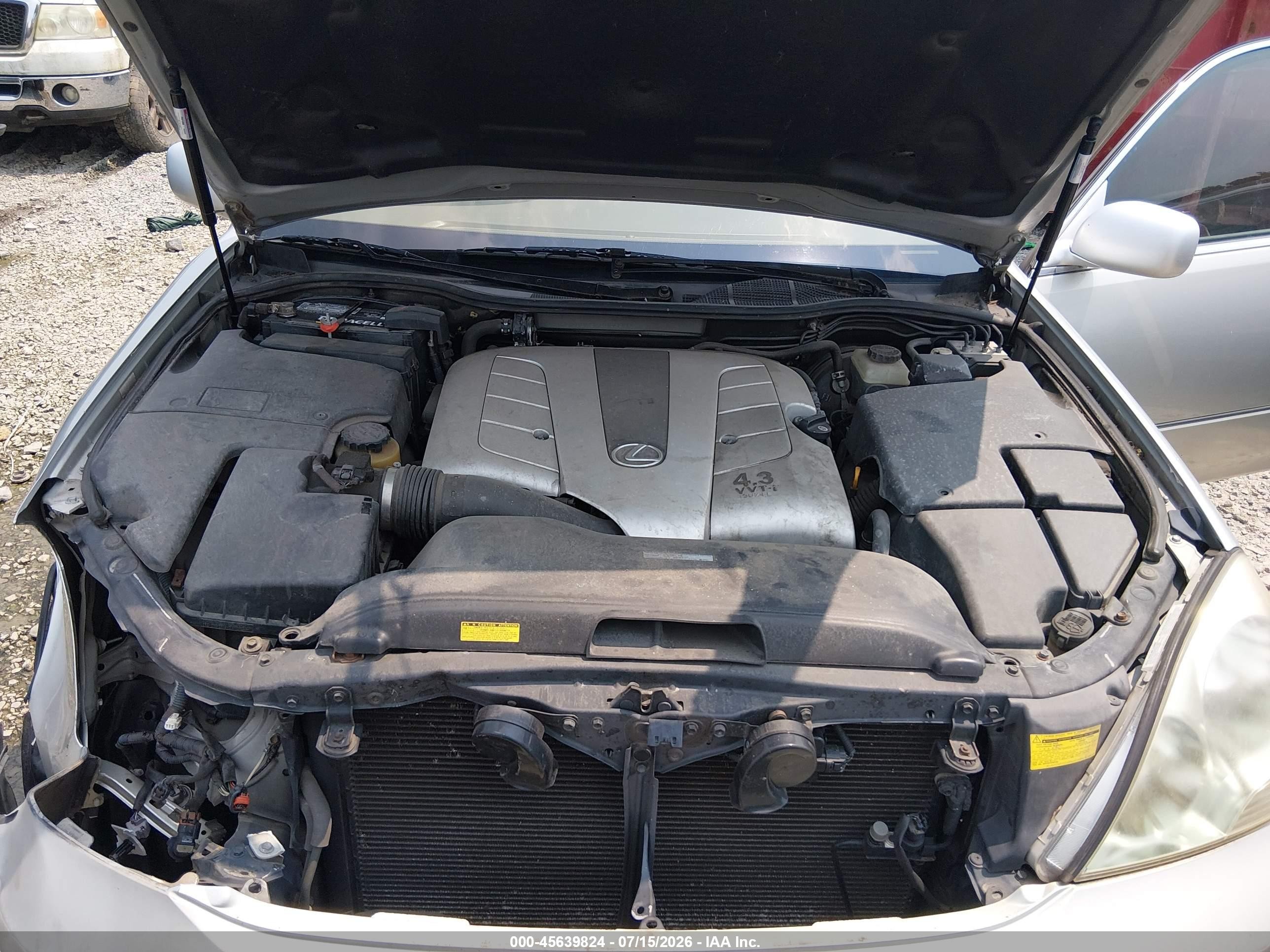 2001 Lexus Ls 430 Серебряный vin: JTHBN30F510030997