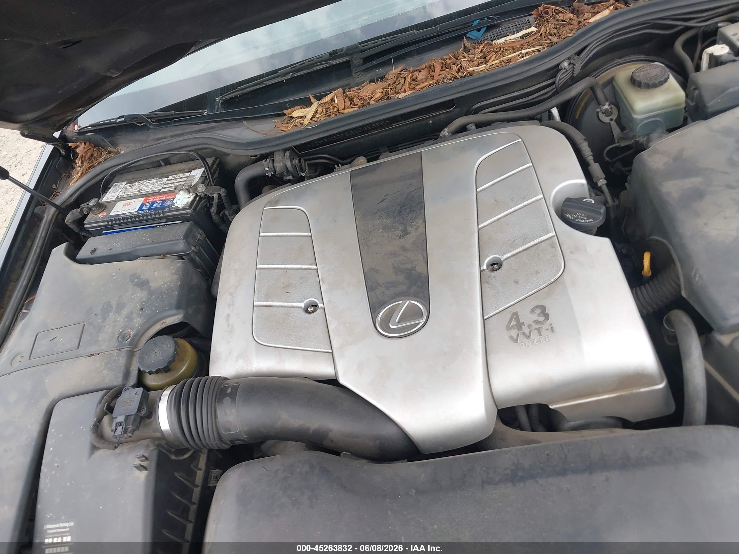 2002 Lexus Ls 430   Black vin: JTHBN30F520065895