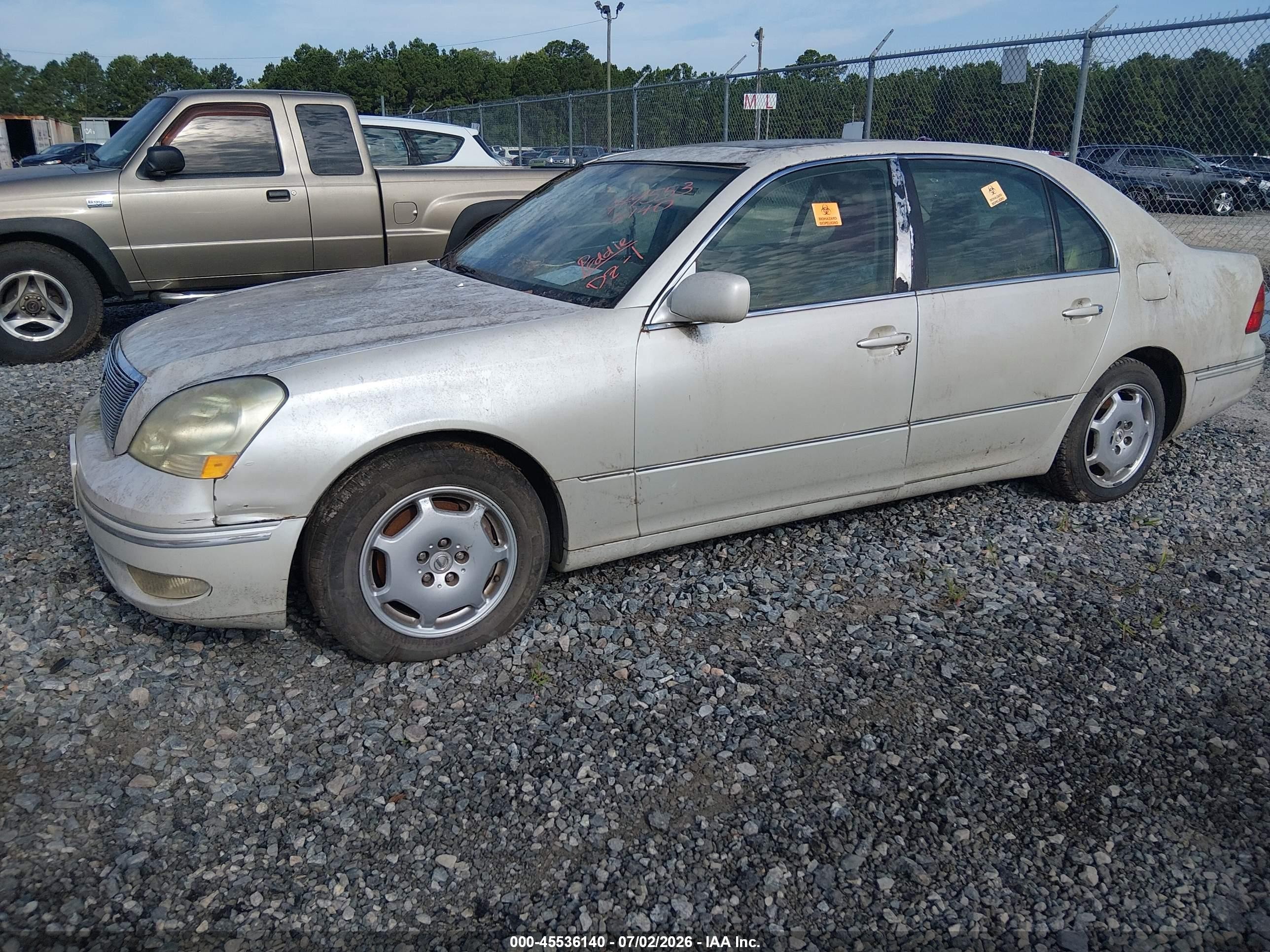 2002 Lexus Ls 430   Cream vin: JTHBN30F520068683