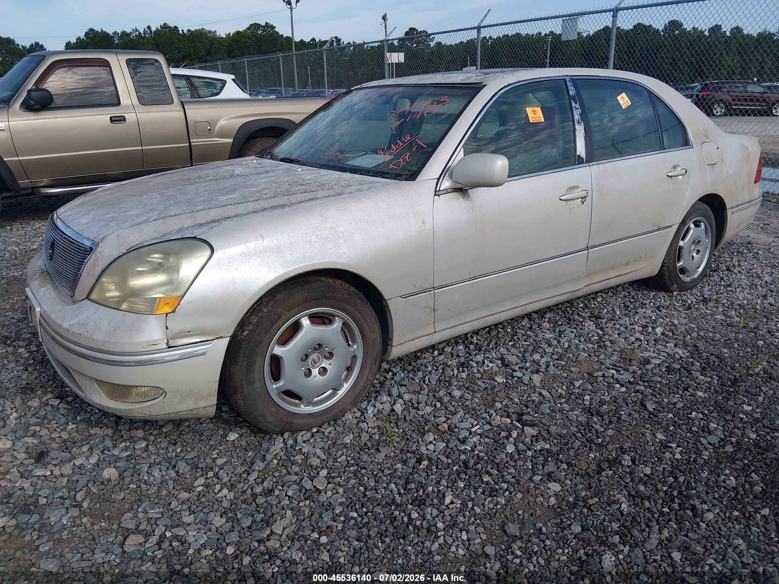 2002 Lexus Ls 430   Cream vin: JTHBN30F520068683