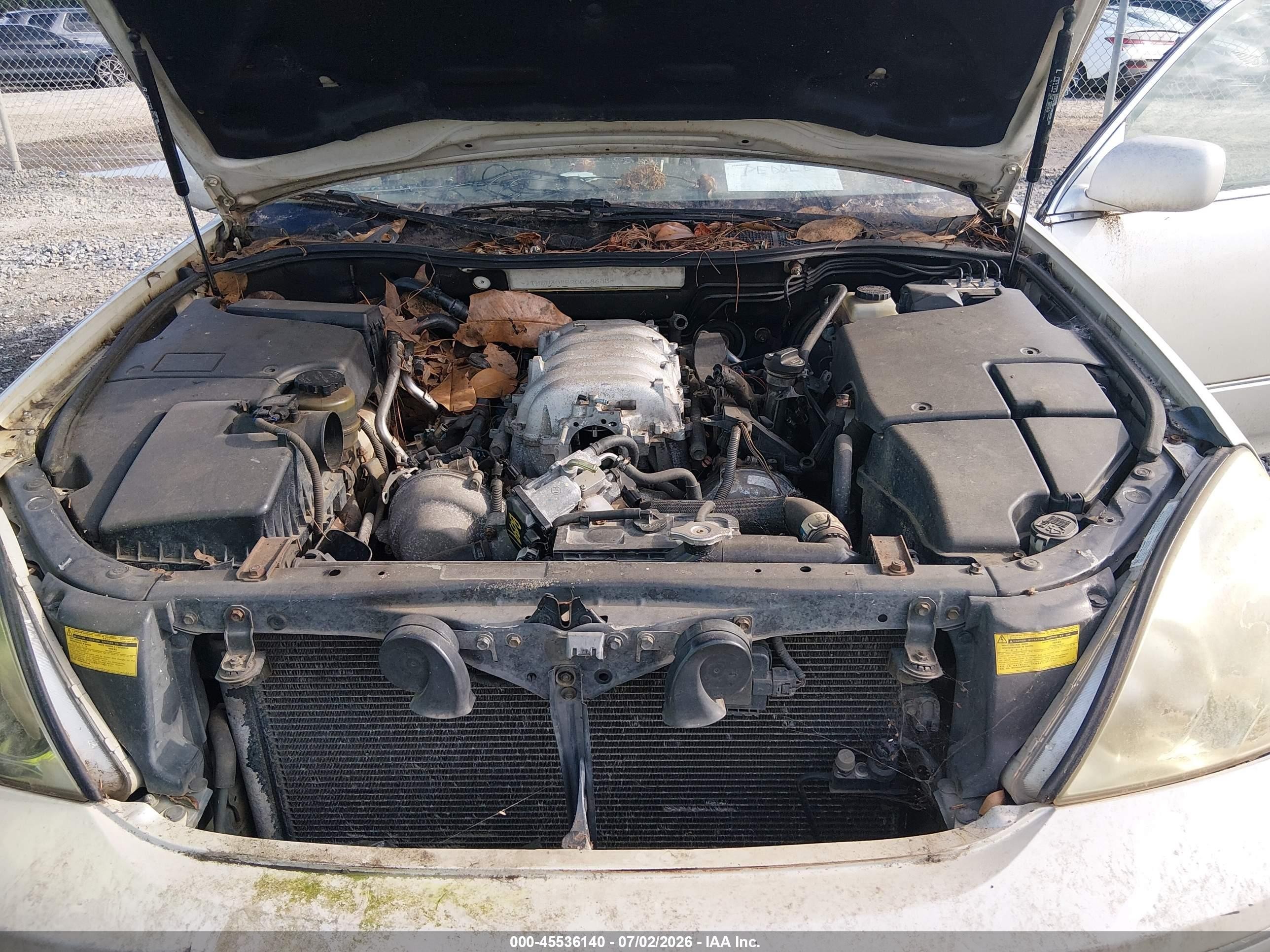2002 Lexus Ls 430   Cream vin: JTHBN30F520068683