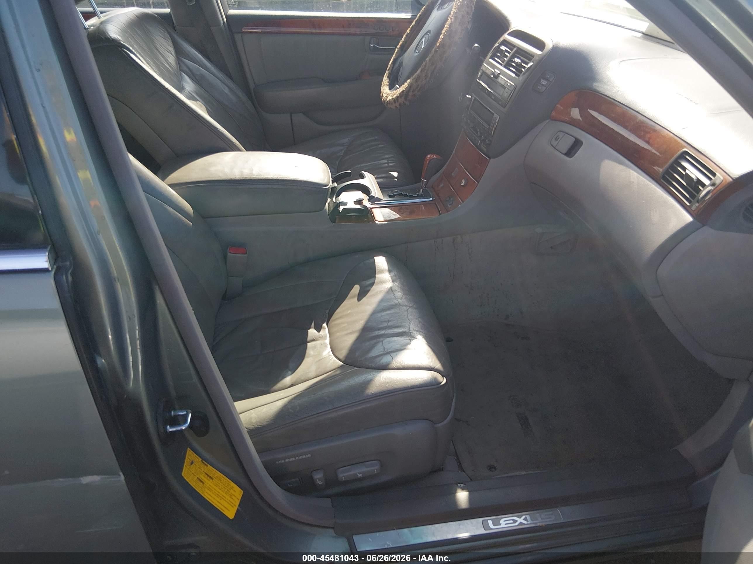 2002 Lexus Ls 430 Gray vin: JTHBN30F520090411