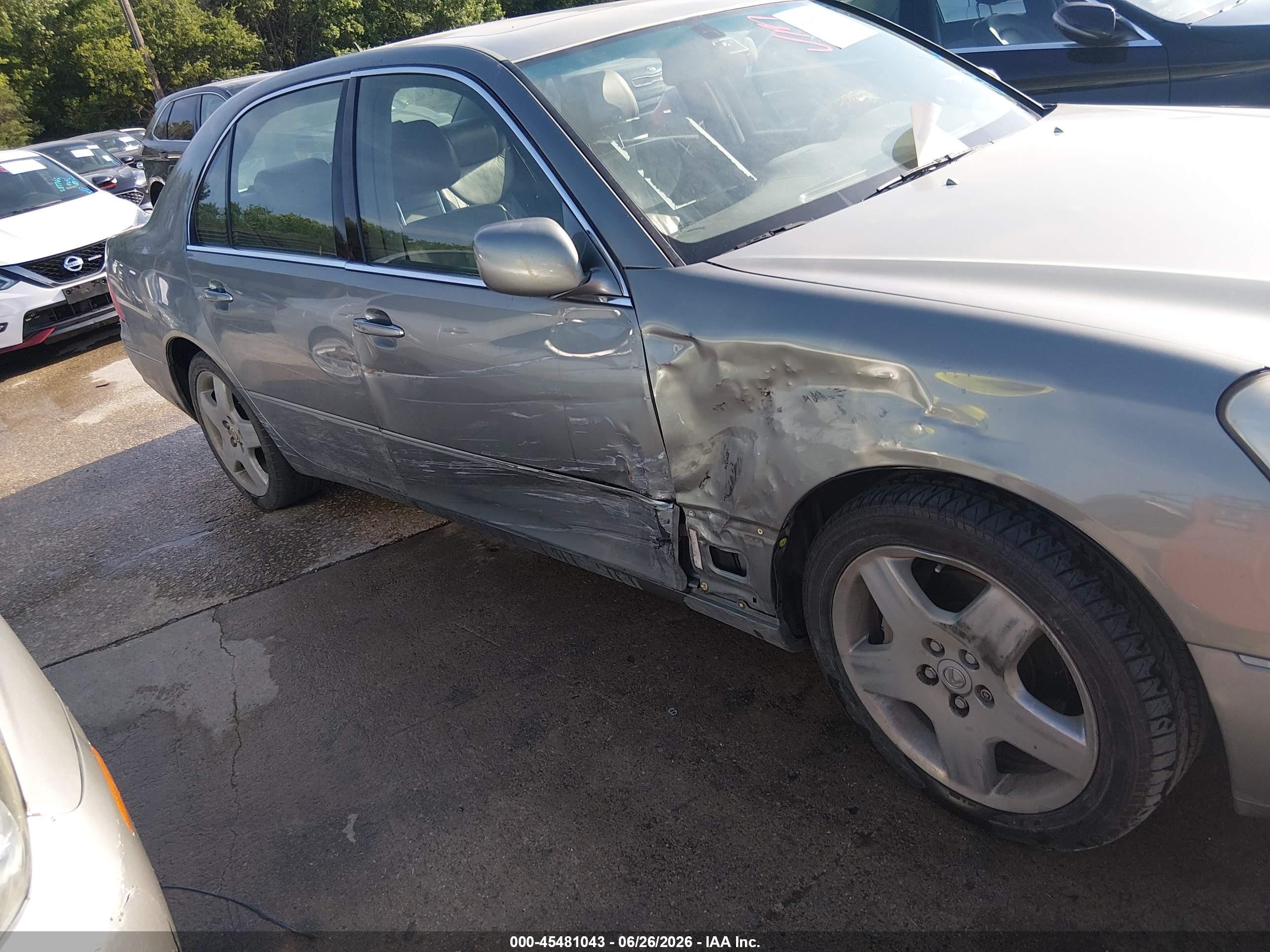 2002 Lexus Ls 430 Gray vin: JTHBN30F520090411