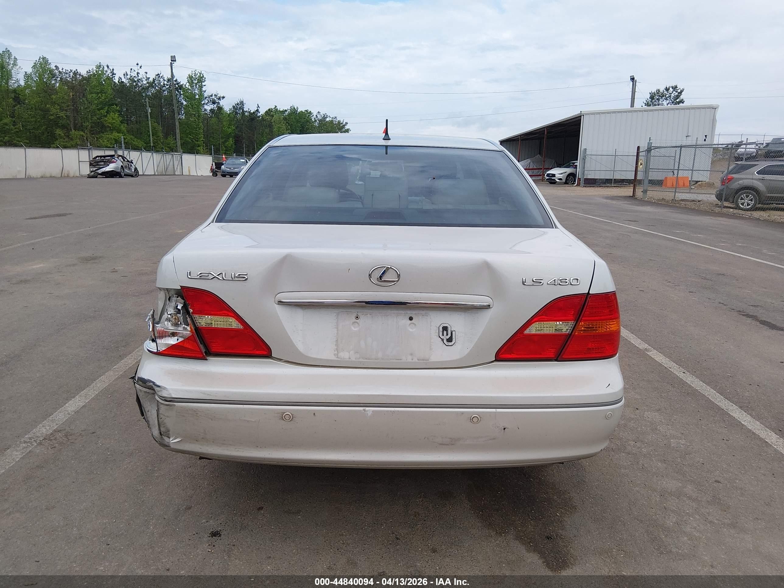 2003 Lexus Ls 430   White vin: JTHBN30F530119374