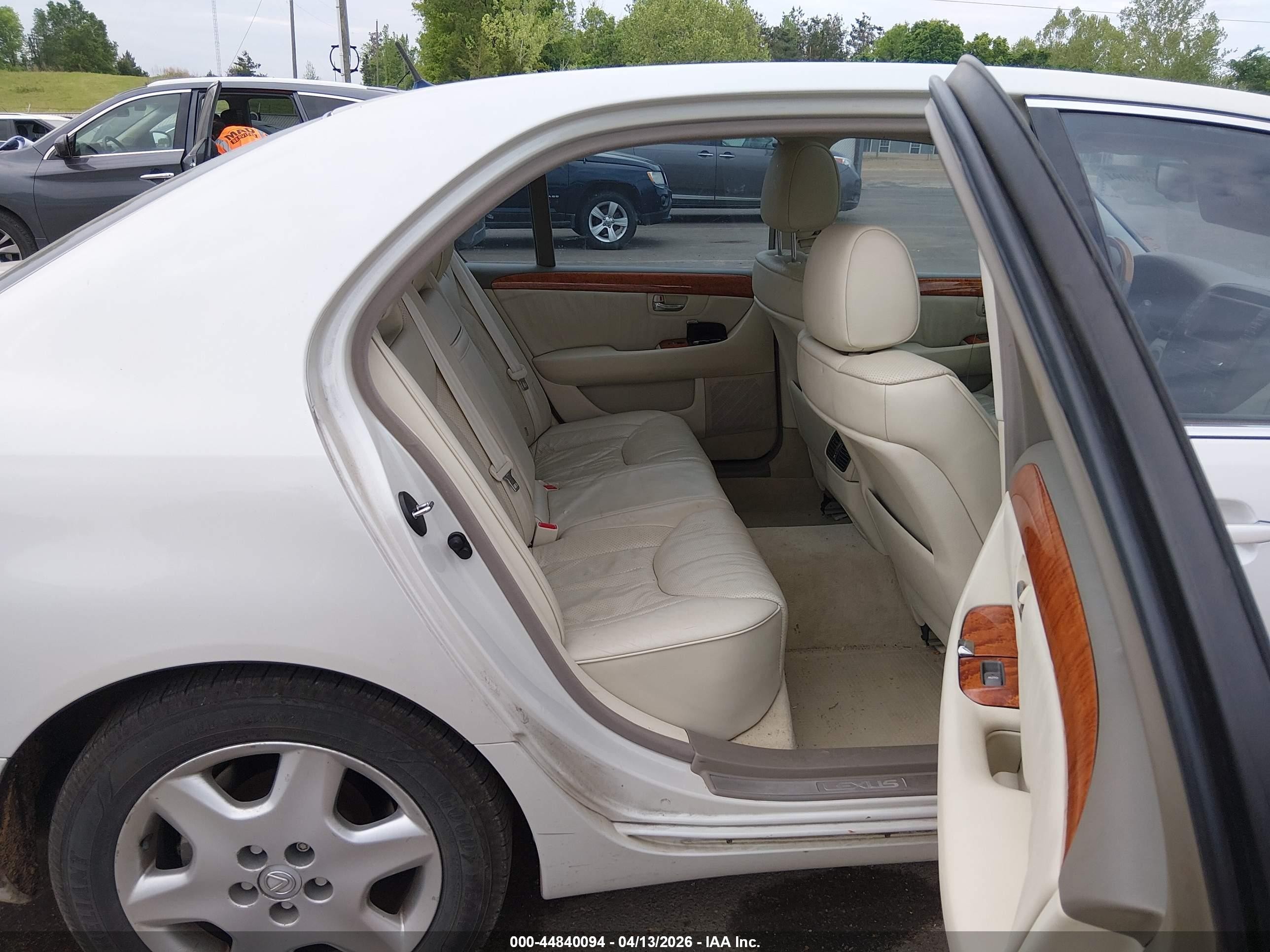 2003 Lexus Ls 430   White vin: JTHBN30F530119374
