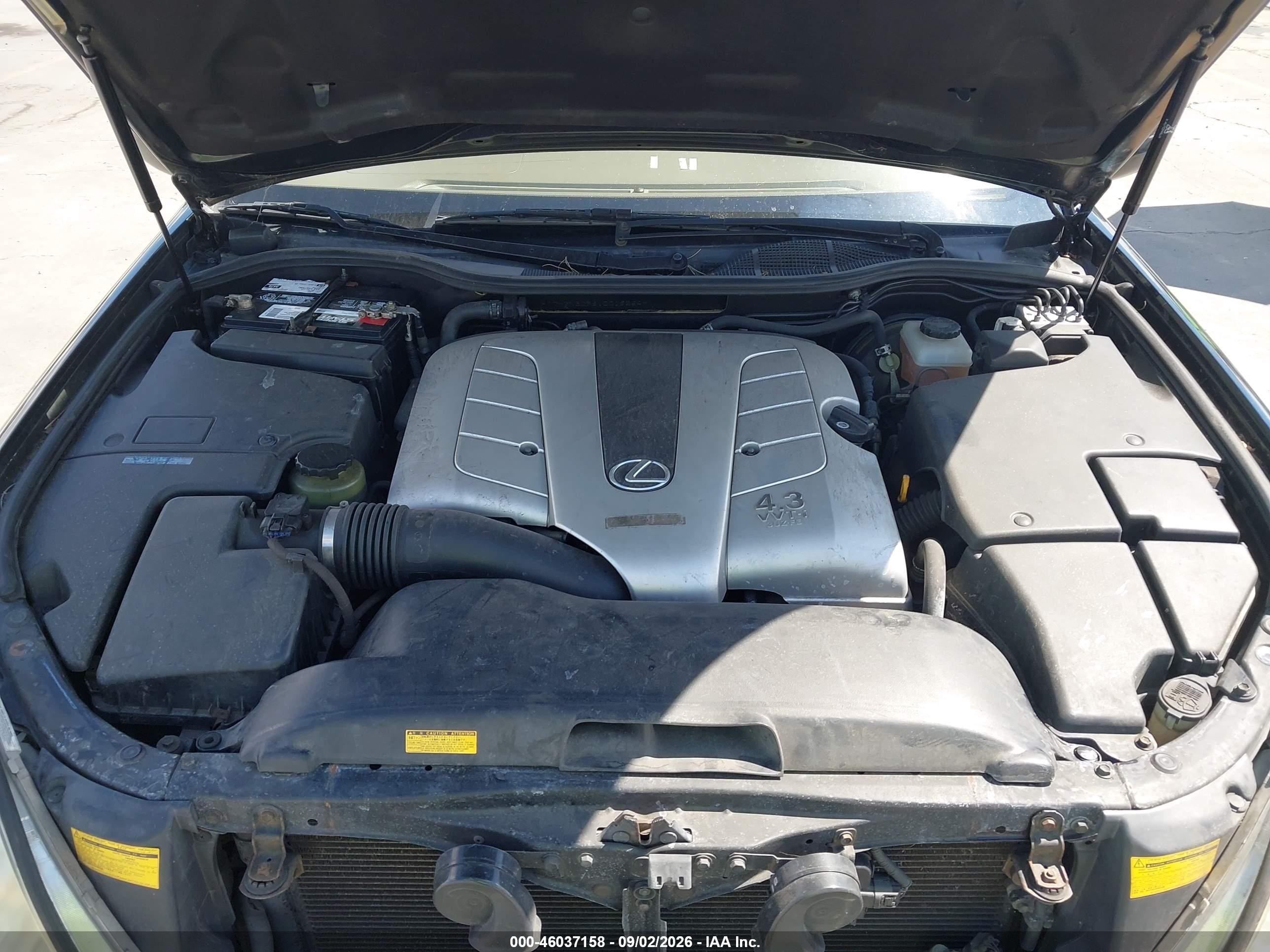 2001 Lexus Ls 430 Зеленый vin: JTHBN30F610019264