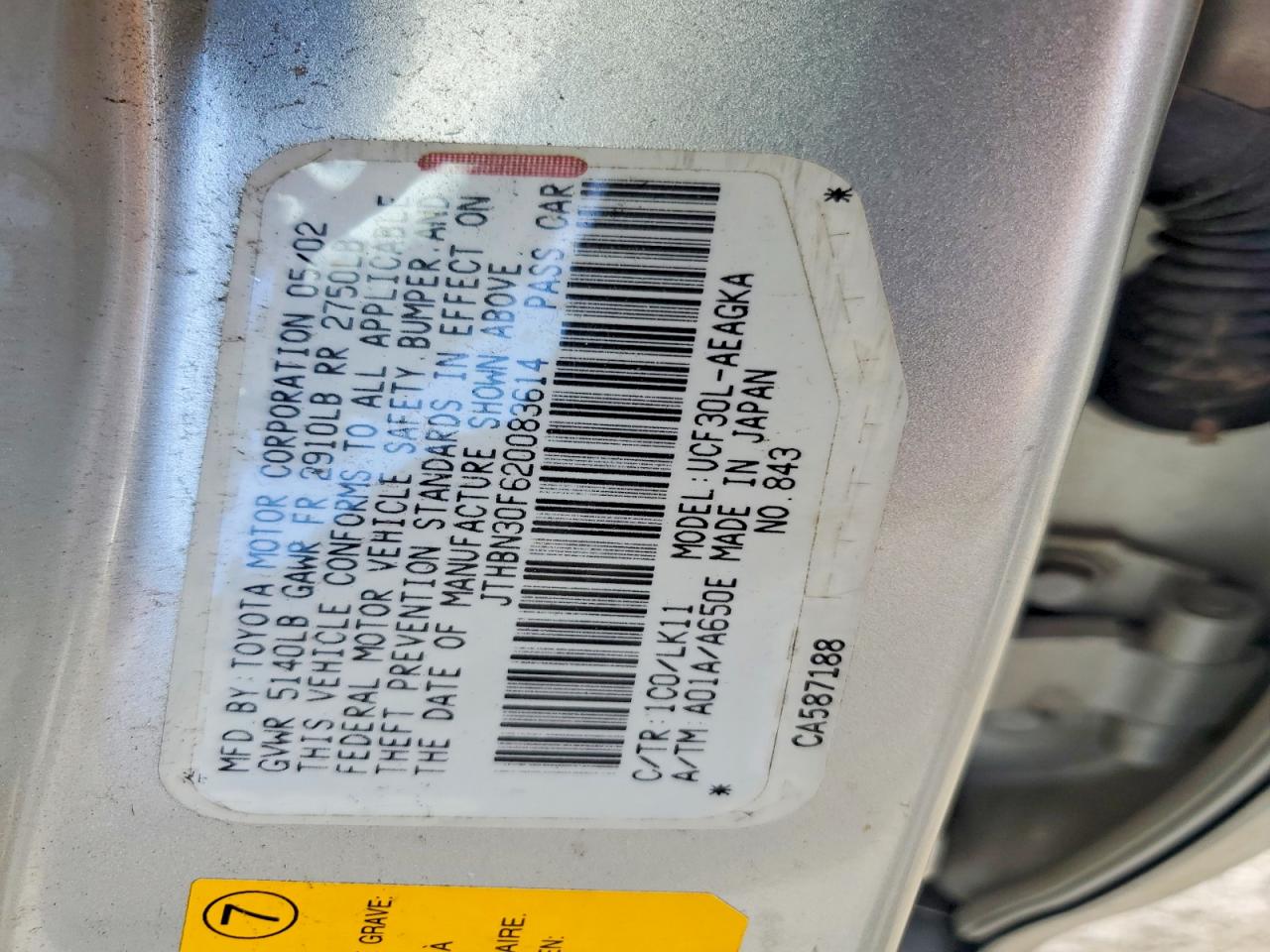 2002 Lexus Ls 430 Silver vin: JTHBN30F620083614