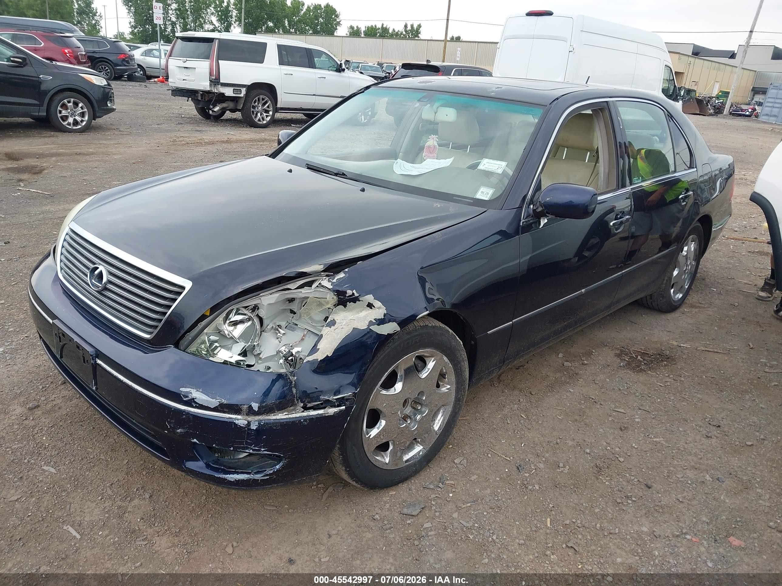 2003 Lexus Ls 430 Dark Blue vin: JTHBN30F630094078