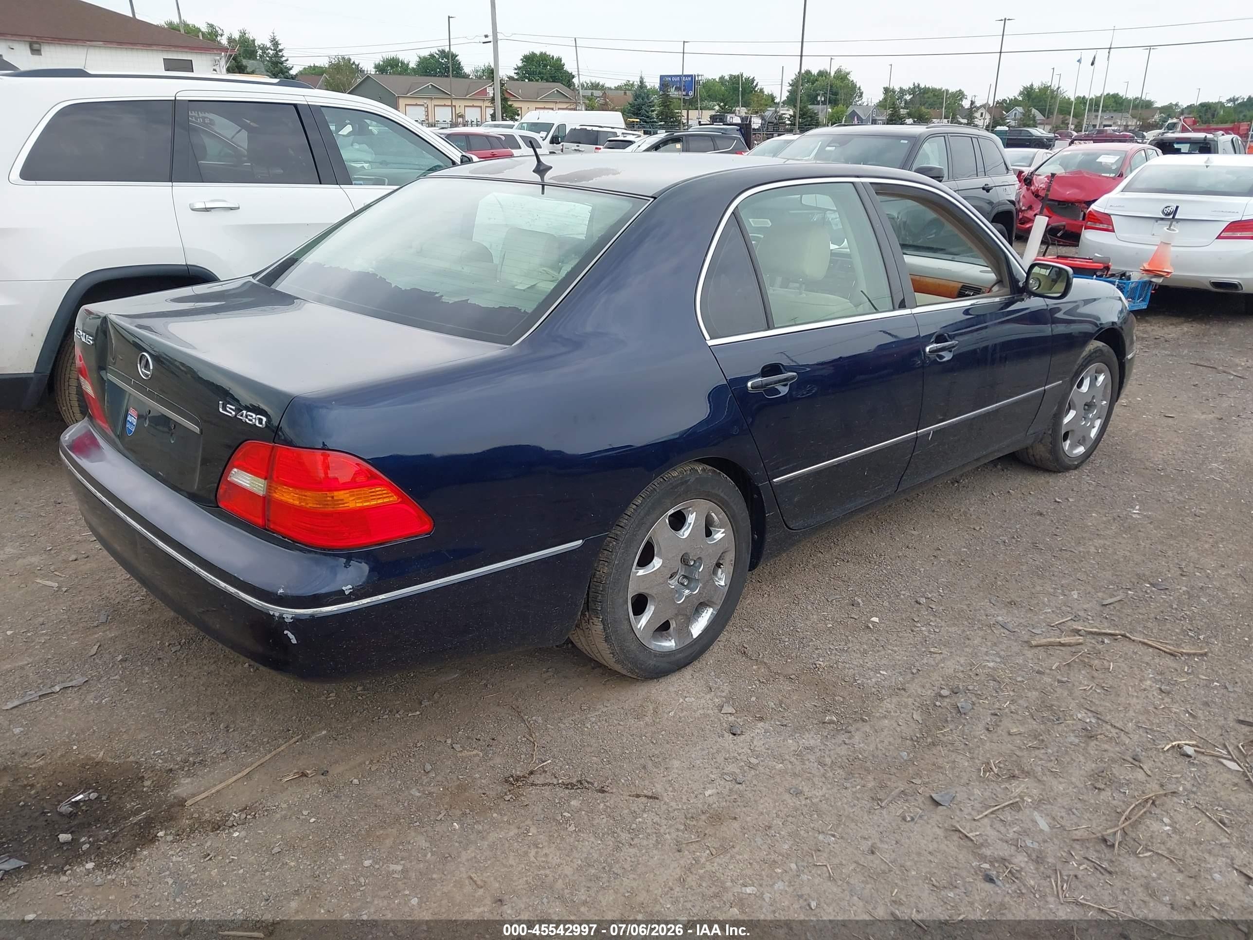2003 Lexus Ls 430 Dark Blue vin: JTHBN30F630094078