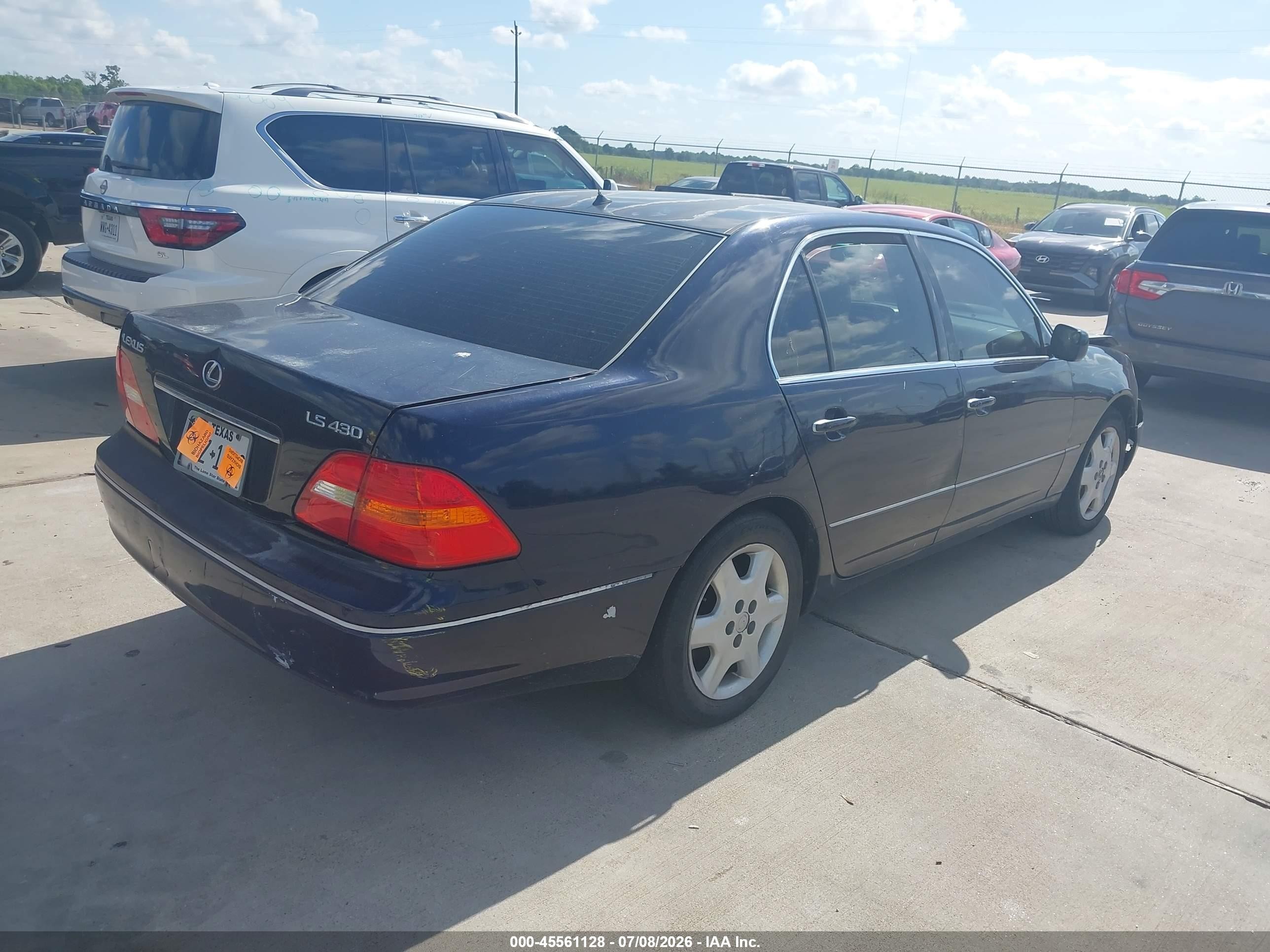 2003 Lexus Ls 430 Синий vin: JTHBN30F630103801
