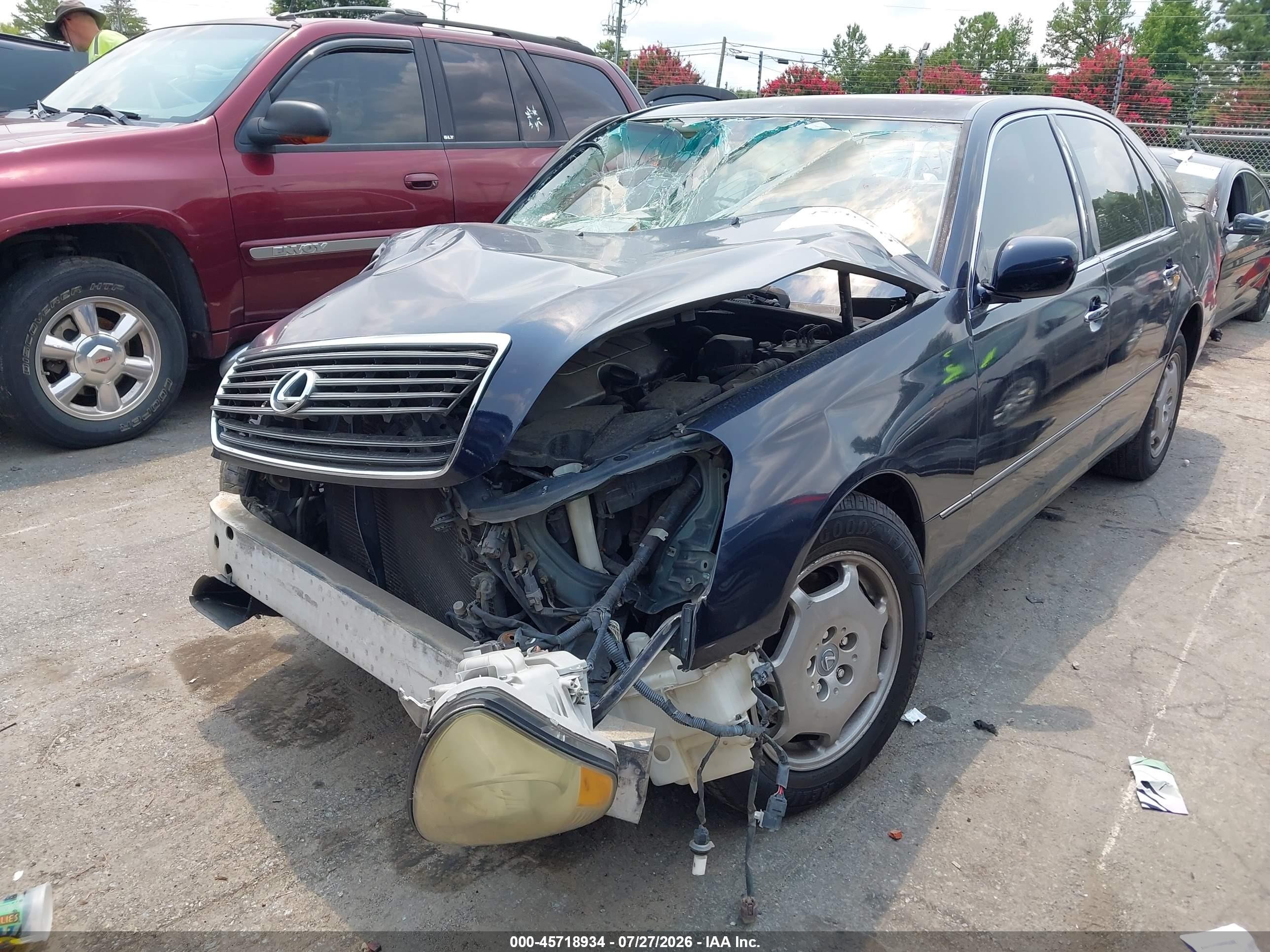 2002 Lexus Ls 430 Blue vin: JTHBN30F720069785