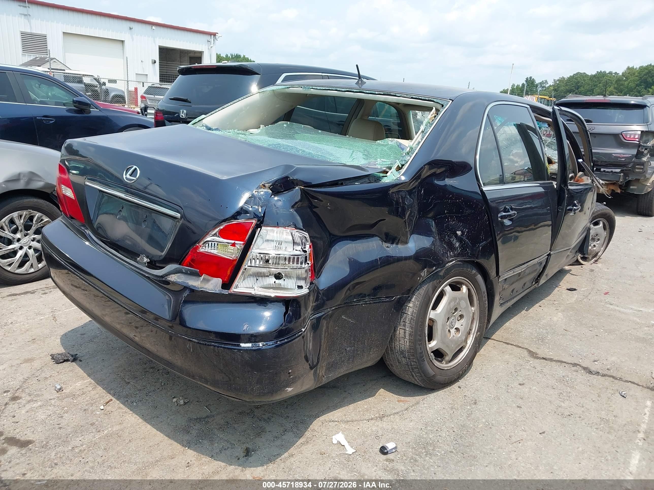 2002 Lexus Ls 430 Blue vin: JTHBN30F720069785