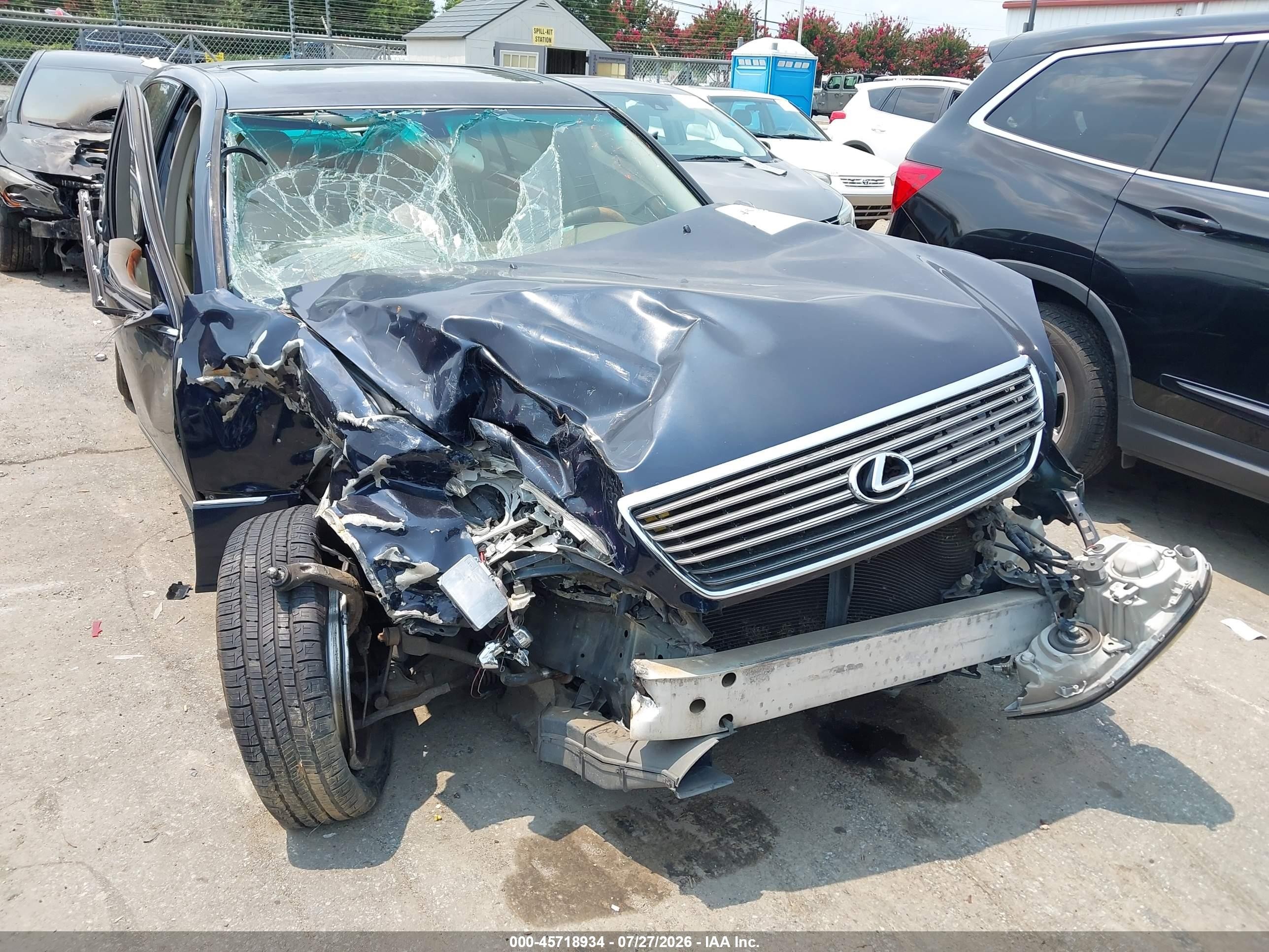 2002 Lexus Ls 430 Blue vin: JTHBN30F720069785