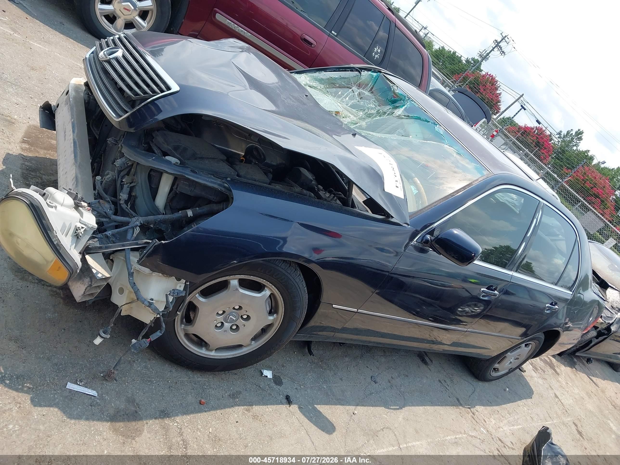 2002 Lexus Ls 430 Blue vin: JTHBN30F720069785