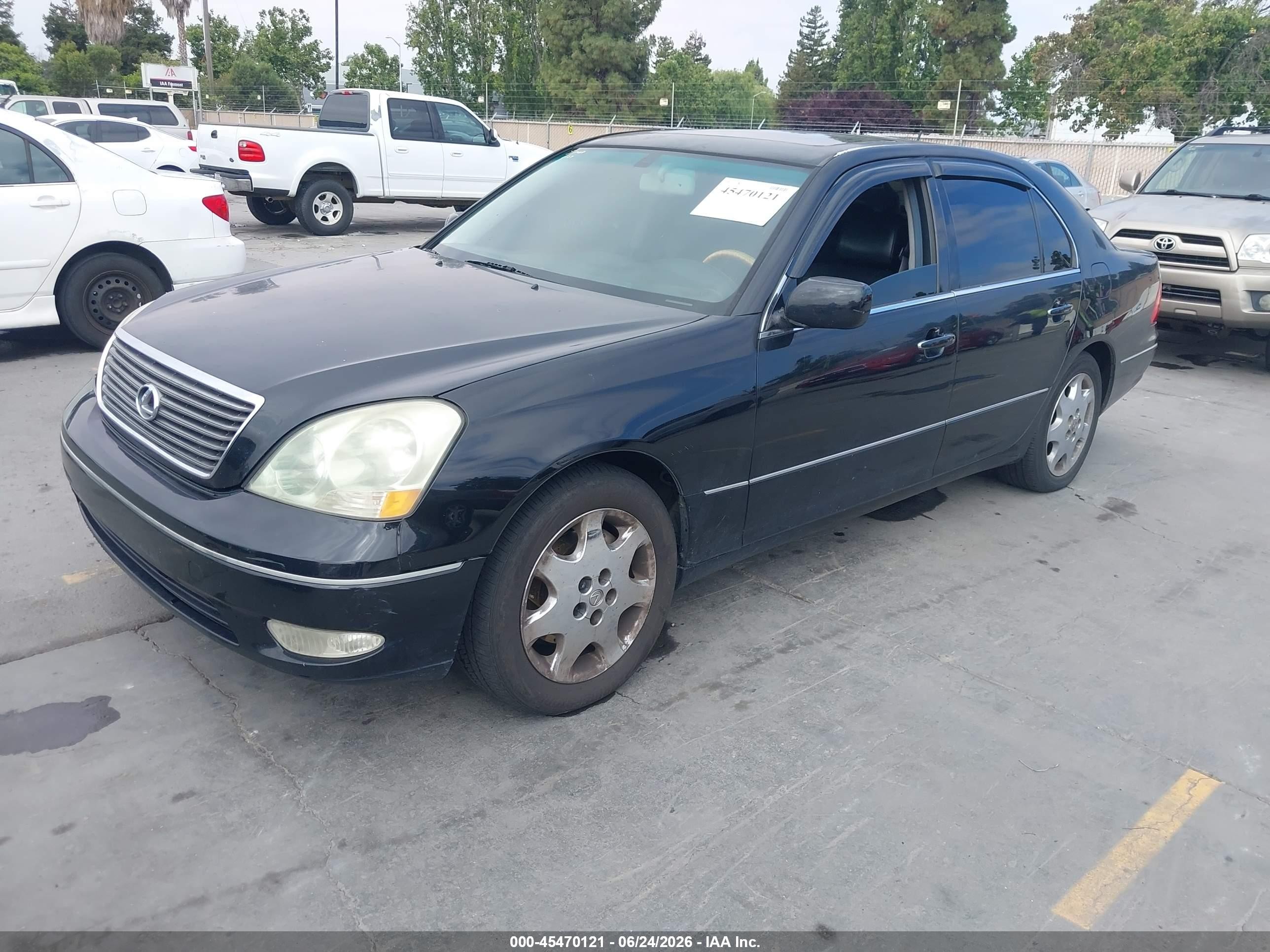 2002 Lexus Ls 430   Black vin: JTHBN30F720075988