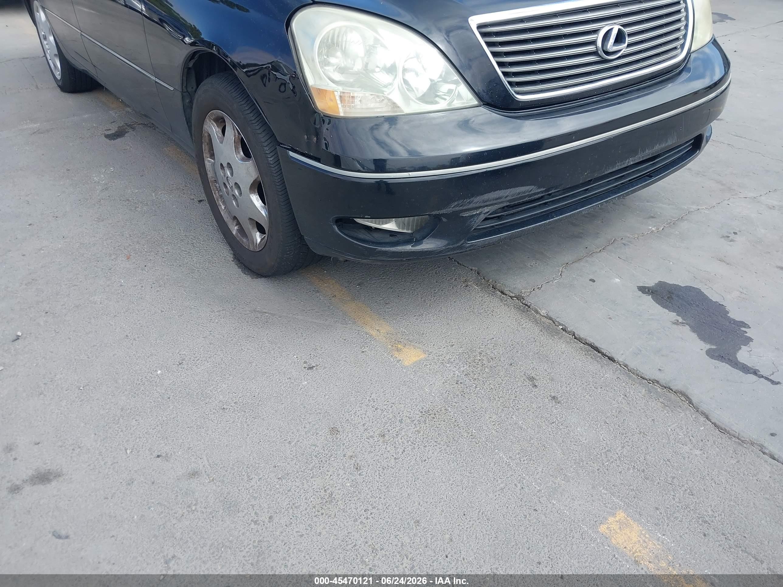 2002 Lexus Ls 430   Black vin: JTHBN30F720075988