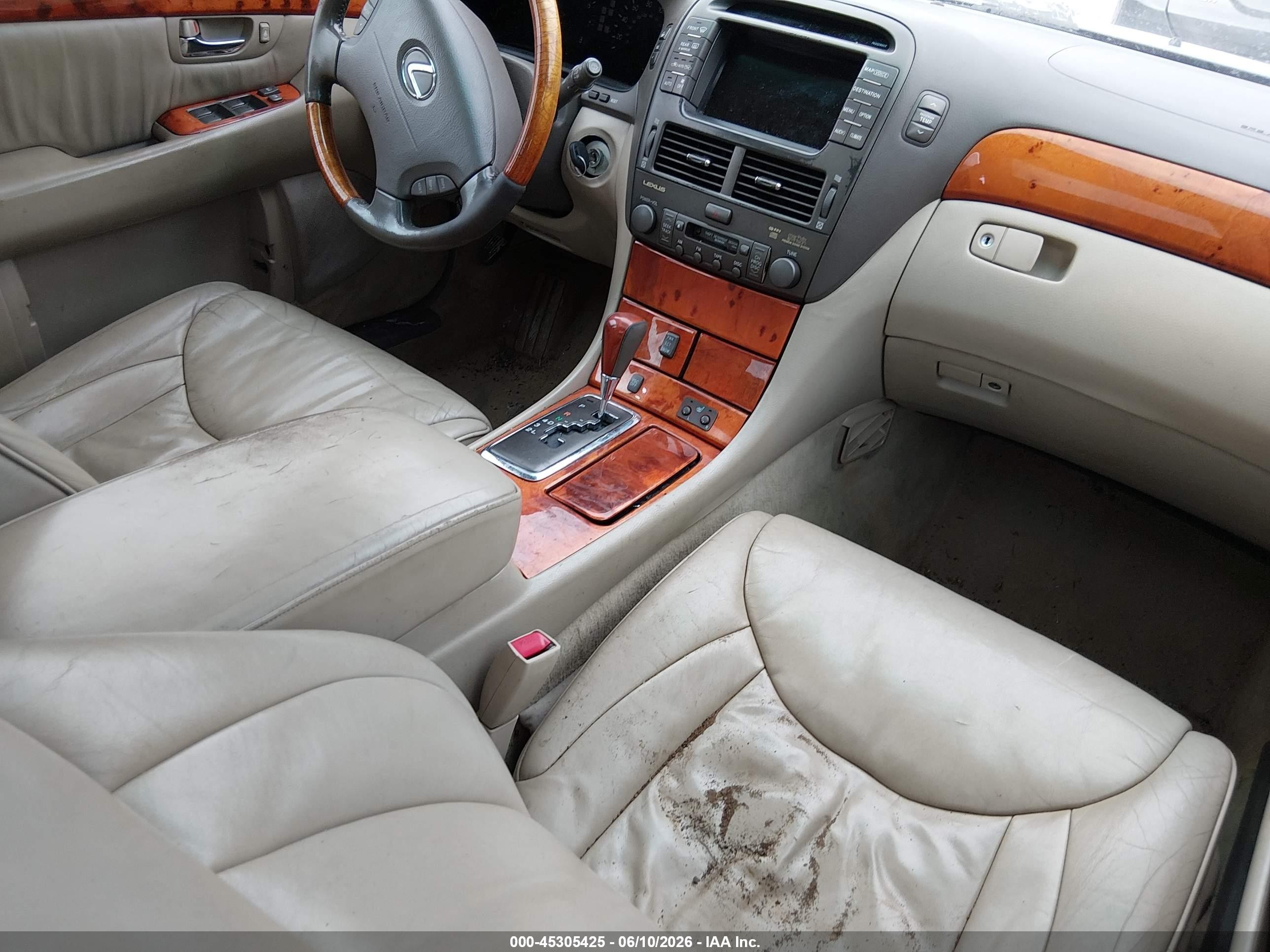 2001 Lexus Ls 430   Black vin: JTHBN30F810015944